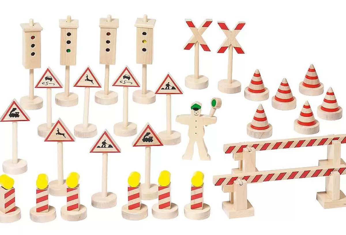 Nouveauté Enfants : 29 Panneaux de Signalisation en Bois Éducatifs - Jeu Ludique d'Apprentissage GOKI