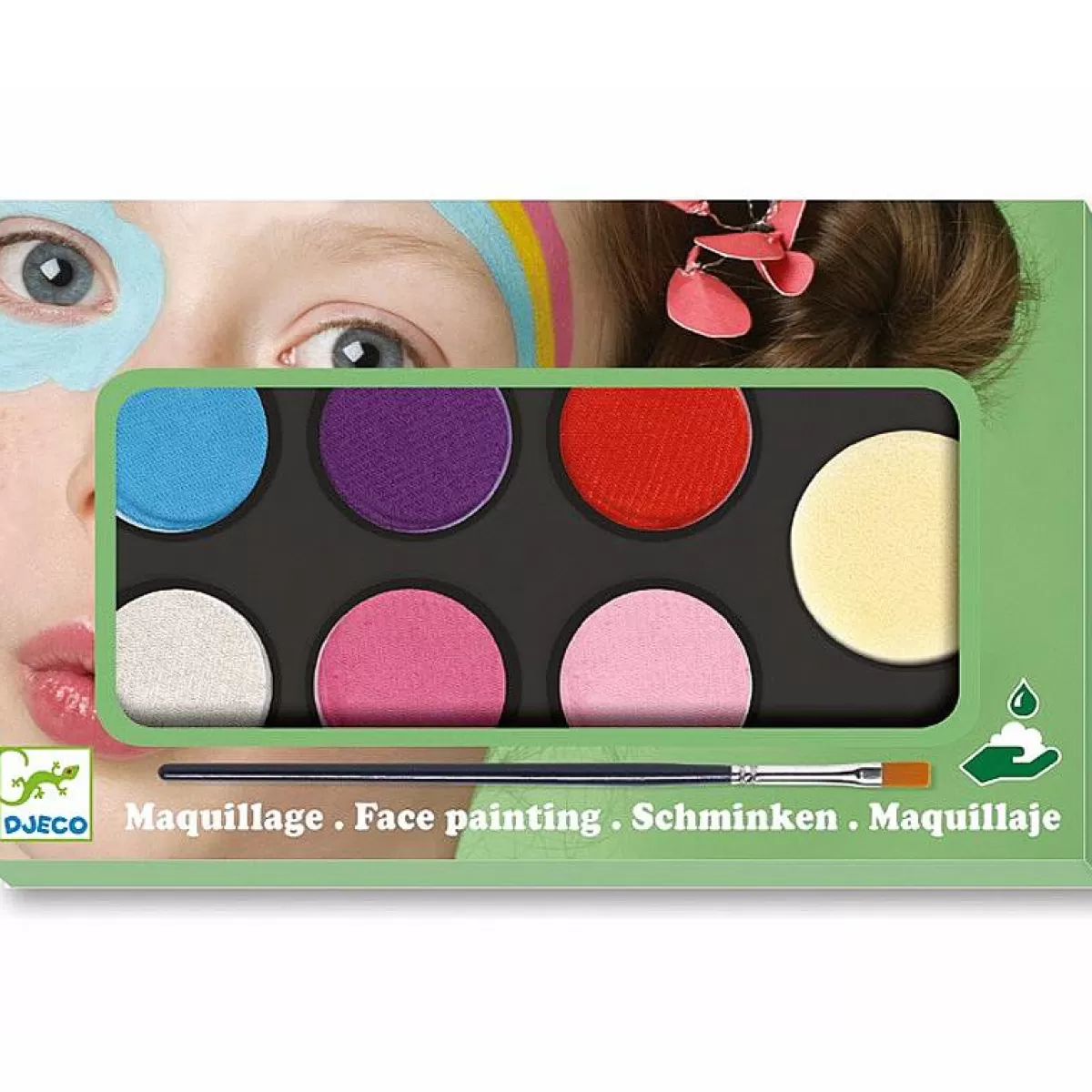 Djeco Coffret Maquillage Enfant 6 Nuances - Tendres & Pétillantes Dès 3 Ans