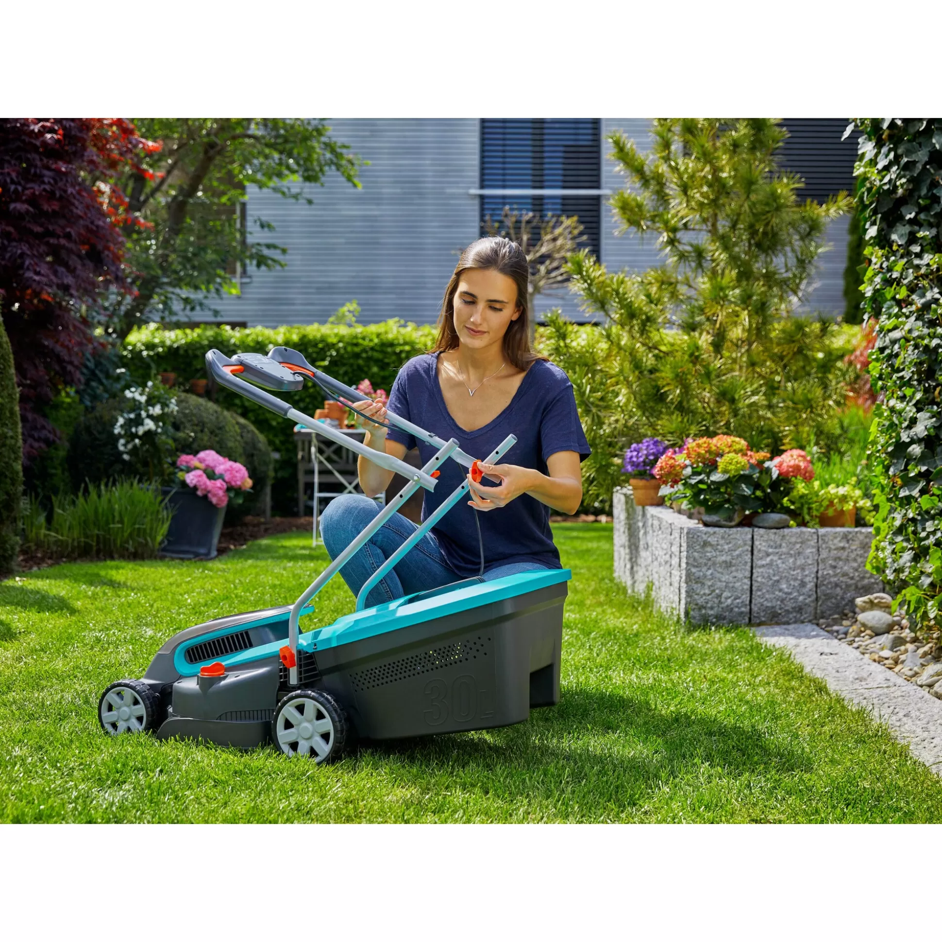 Tondeuse sans fil Gardena Powermax 32/36V P4A Solo - Coupe précise et autonomie longue durée pour jardin parfait