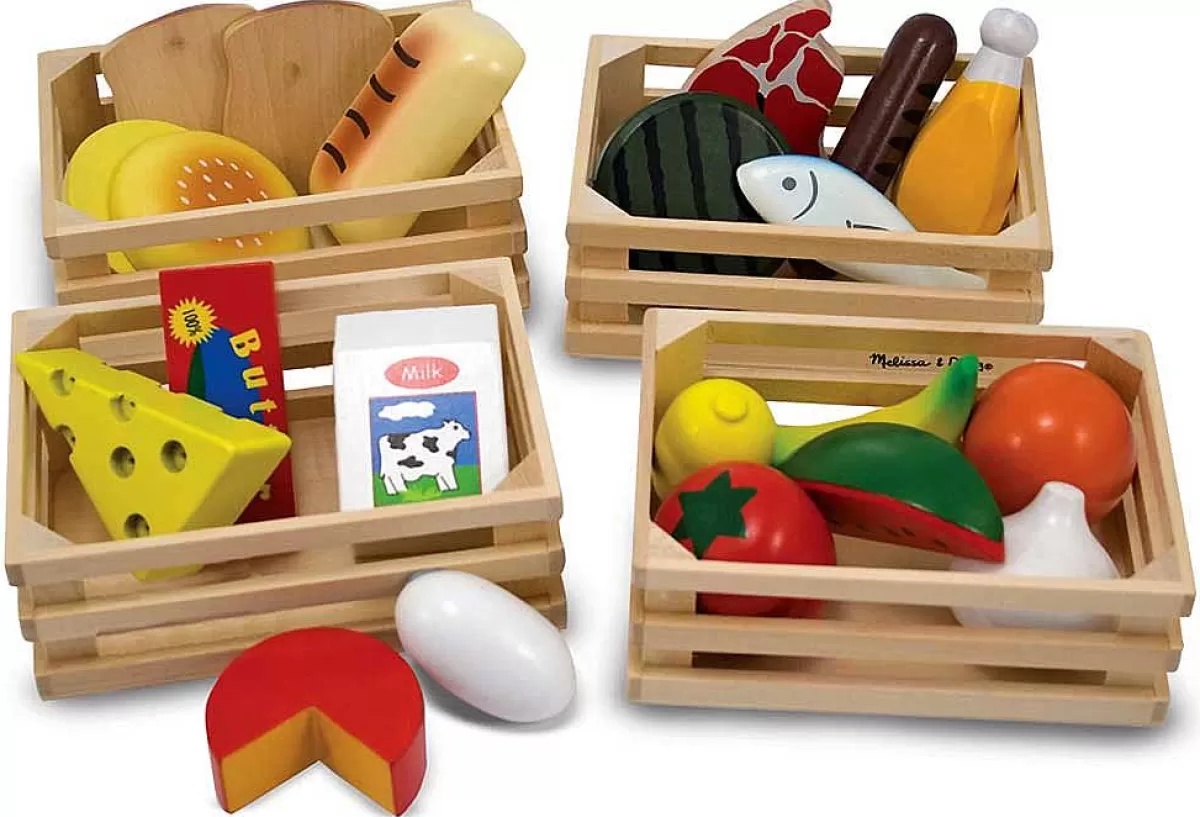 Jouets en Bois Éducatifs Melissa & Doug - Découverte des Aliments pour Enfants 3+ (Promo Exclusives) 

Set d'Apprentissage Ludique sur les Groupes Alimentaires - Jeu Éducatif en Bois Naturel