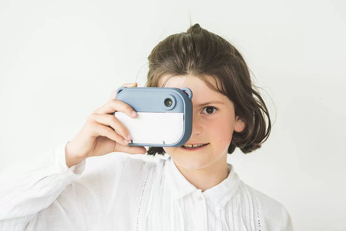 Appareil Photo Instantané Enfant ZooFamily – Bleu Vibrant, Idée Cadeau Adorée des Petits !