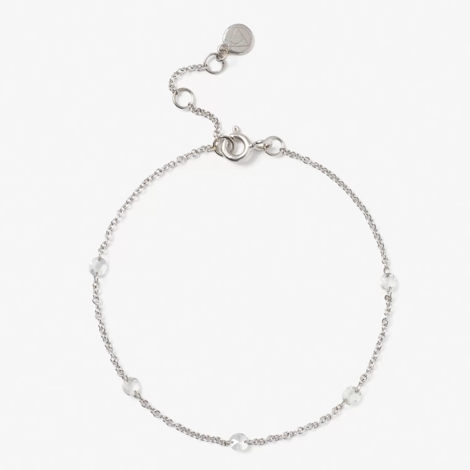 Bracelet Alkémie Aria en or 18 carats serti de 5 diamants taille rose - Élégance intemporelle pour poignet raffiné