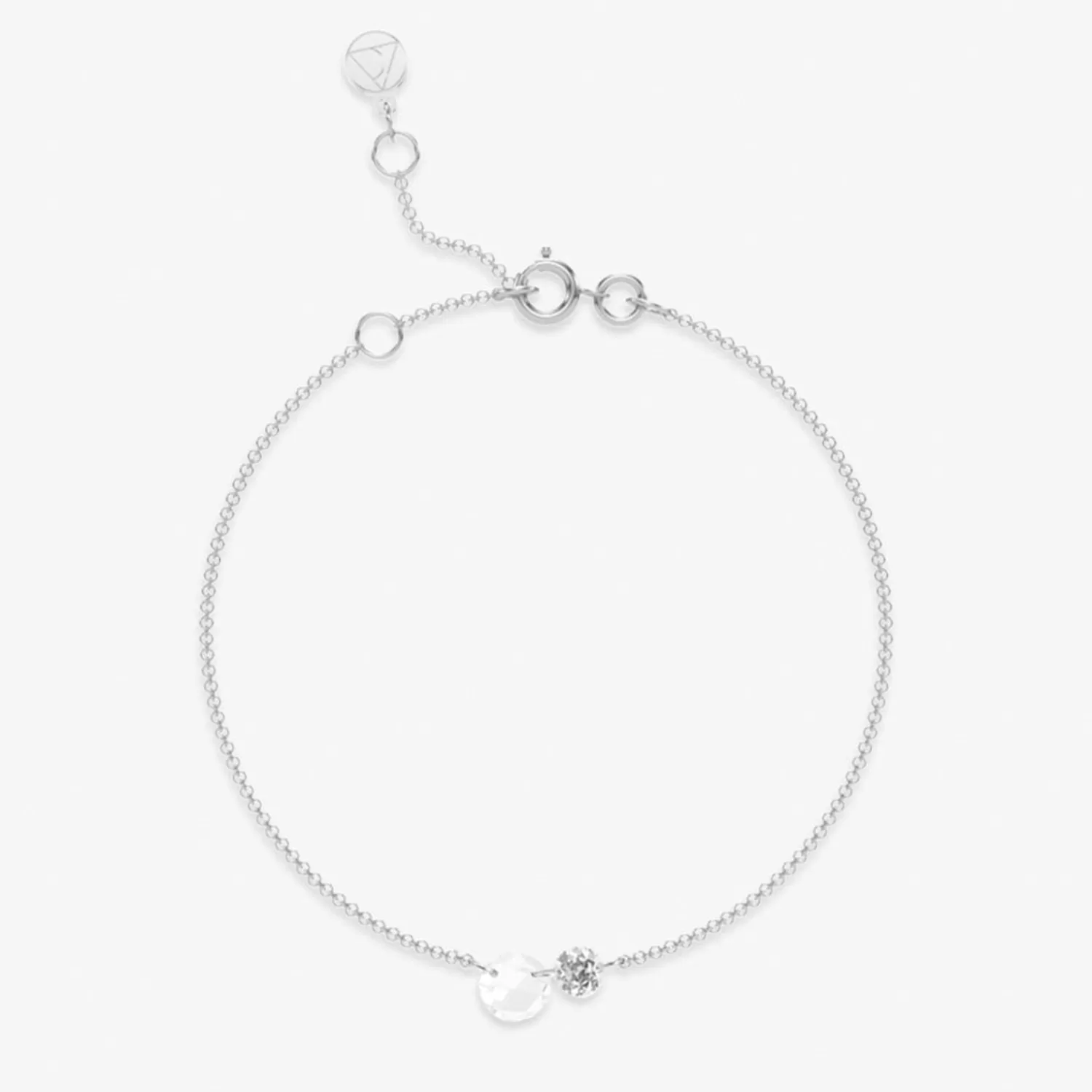 Bracelet Alkemistry Aria en or 18 carats orné de doubles diamants taille rose et brillant - Pièce exclusive