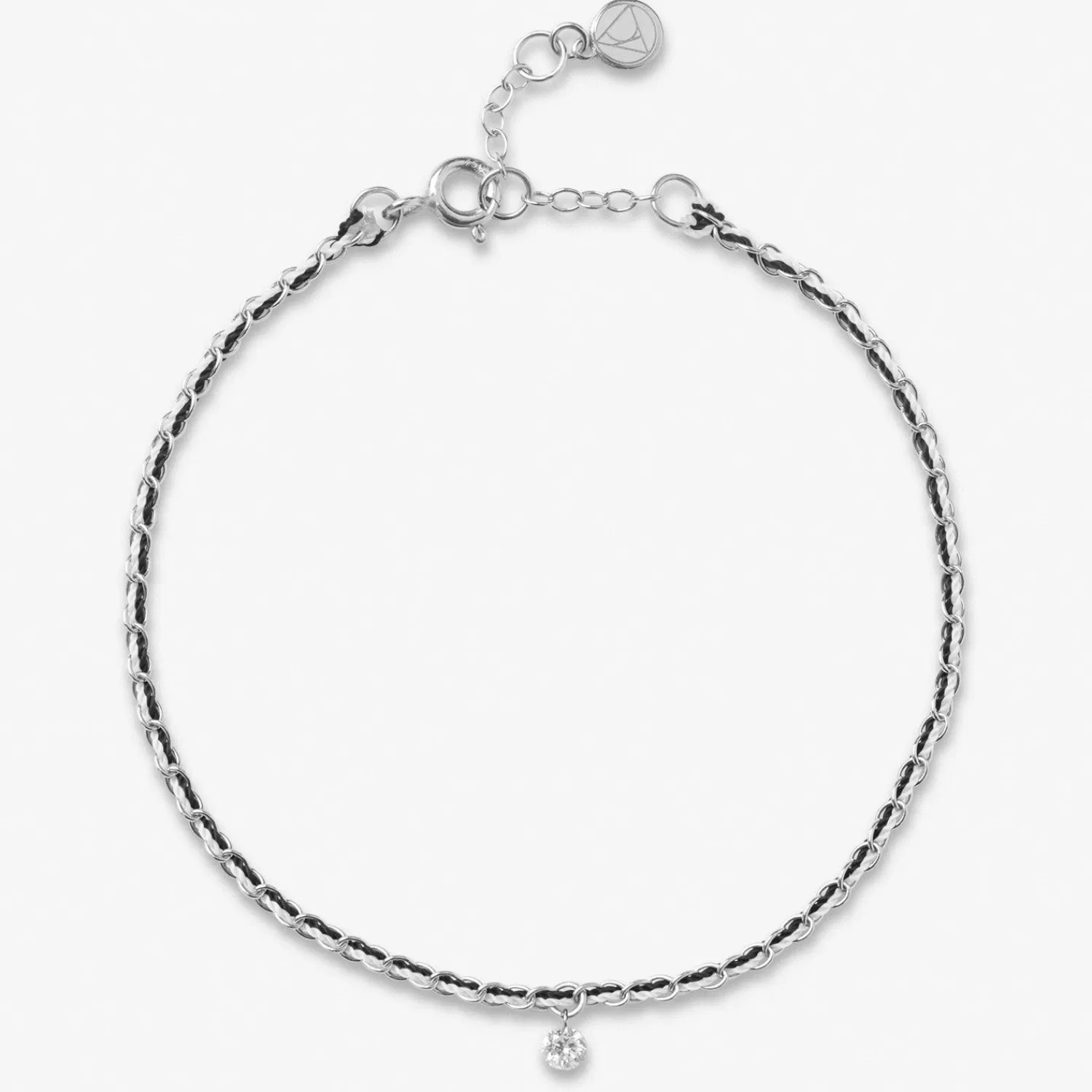 Bracelet Chaîne Tressée Alkemistry Auric - Or 18 Carats avec Diamants, Alternance Noir & Blanc - Élégance Intemporelle Prix Attractif