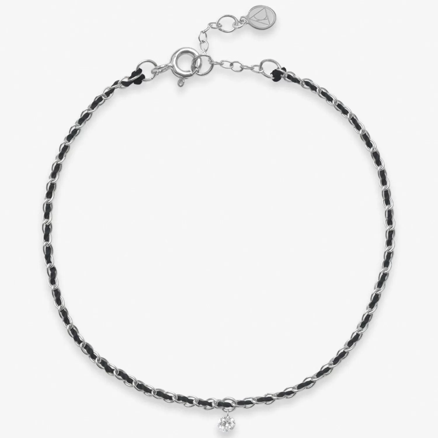 Bracelet Diamant Élégant - Chaîne Tissée Or 18 Carats et Noir d'Alkemistry Auric  
Collection Luxe avec Pavage Cristallin | Promotion Exclusive Édition Limitée