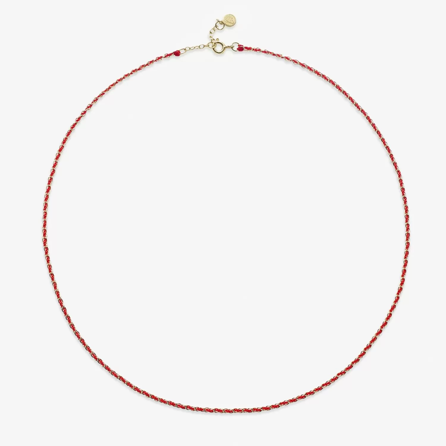 Collier Auric Alkemistry en or 18 carats - Chaîne tressée main rouge 