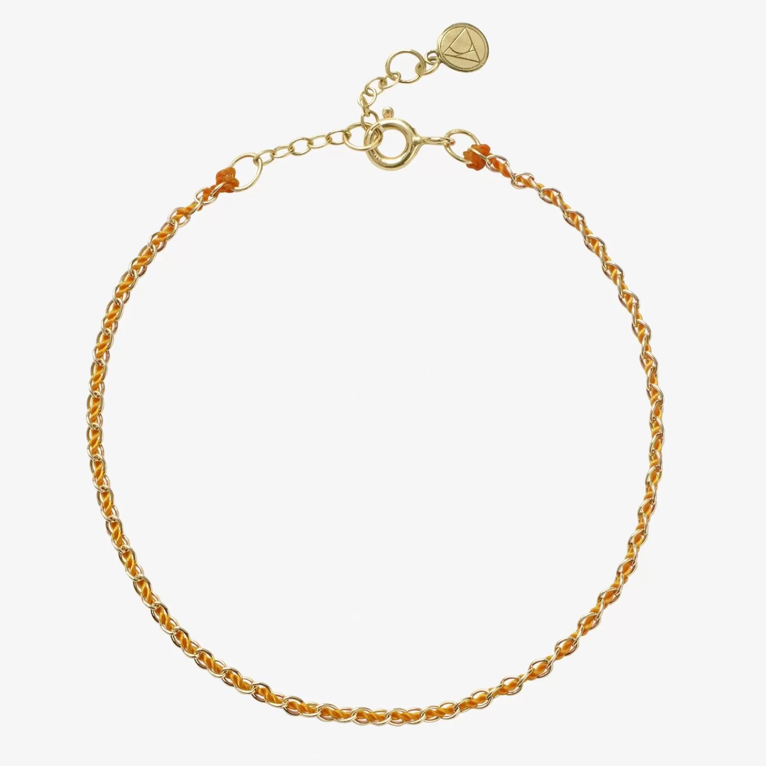 Bracelet Alkemistry Auric en or 18 carats avec insertions d'ambre naturel 