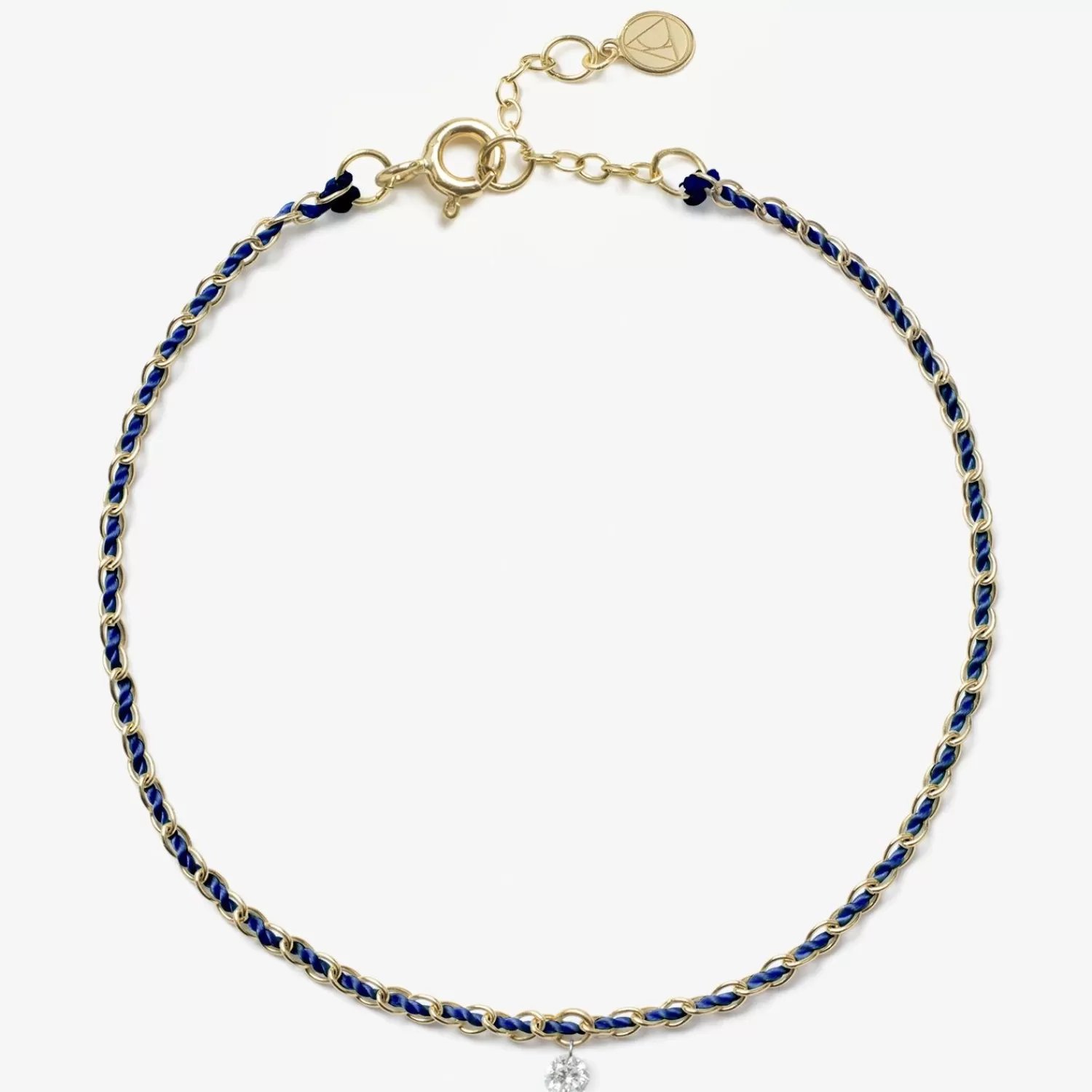 Bracelet Alkemistry Auric en or 18K - Chaîne tressée marine serti de diamants 