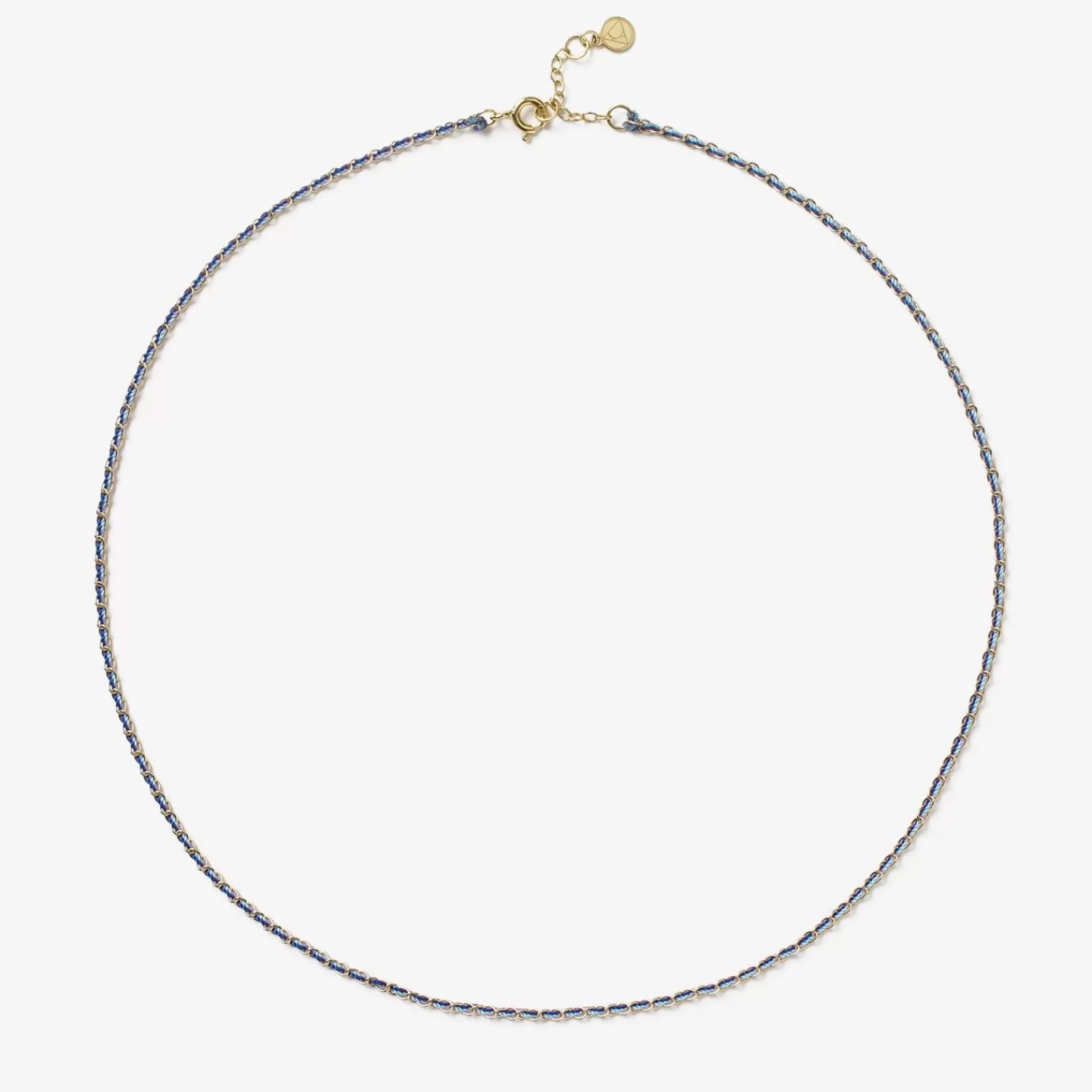 Collier Chaîne Tressée Artisanale en Or 18 Carats – Bleu Saphir et Turquoise, Édition Limitée « Nurture » | Alkemistry Auric