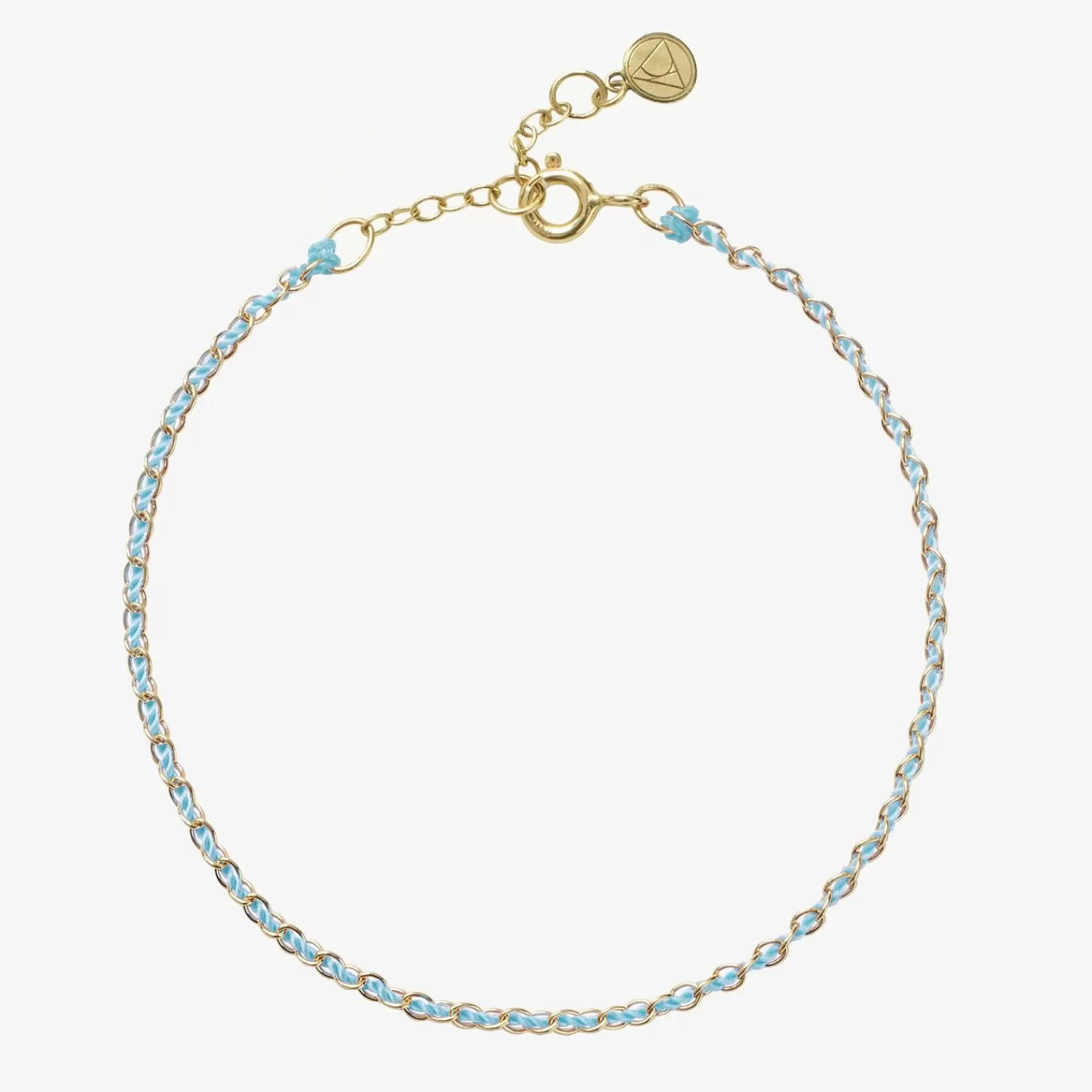 Bracelet Artisanal Alkemistry Auric en Or 18 Carats avec Turquoise 