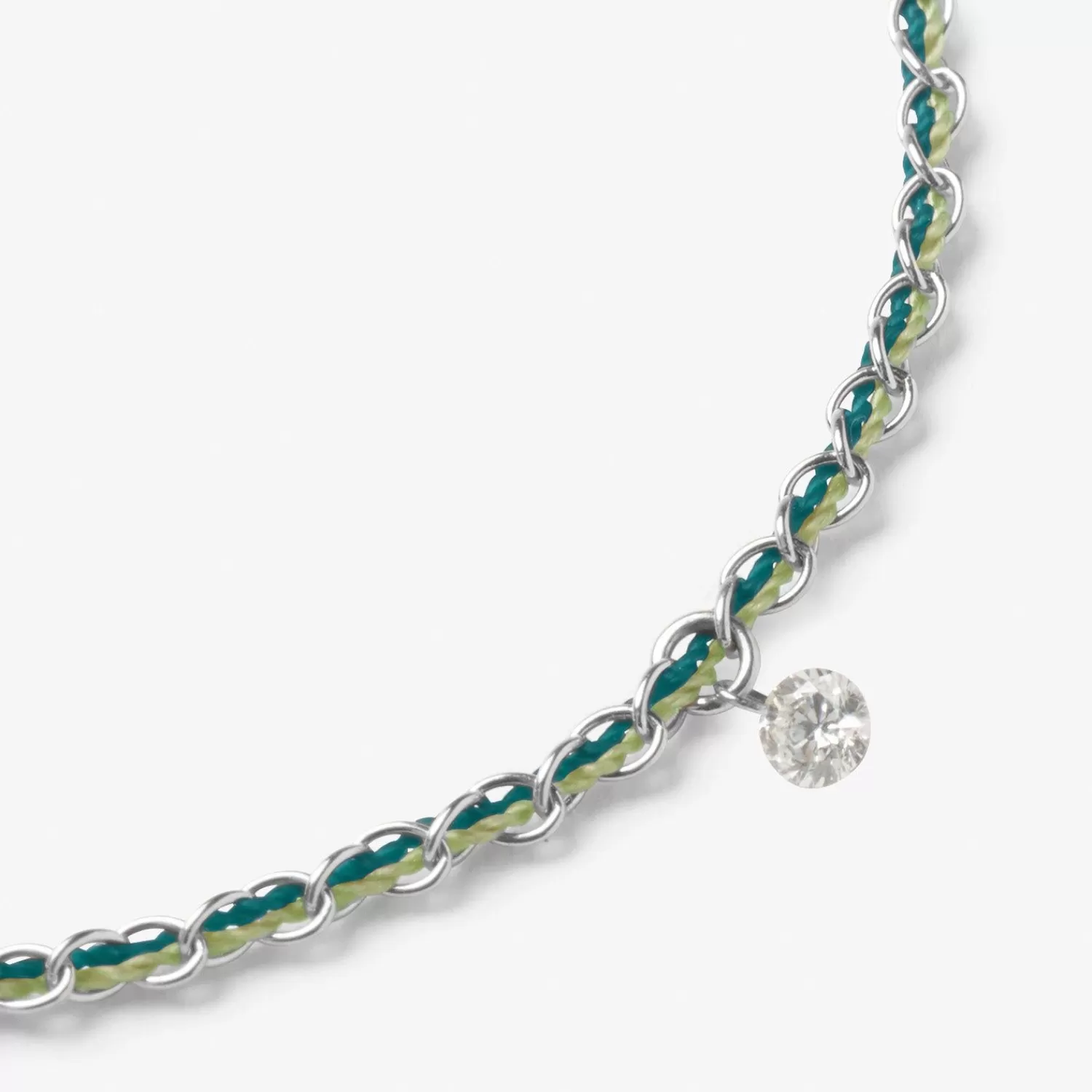 The Alkemistry Auric – 18Ct Gold, ‘Prosperity’ Green & Jade Woven Chain Diamond Bracelet  Fashion