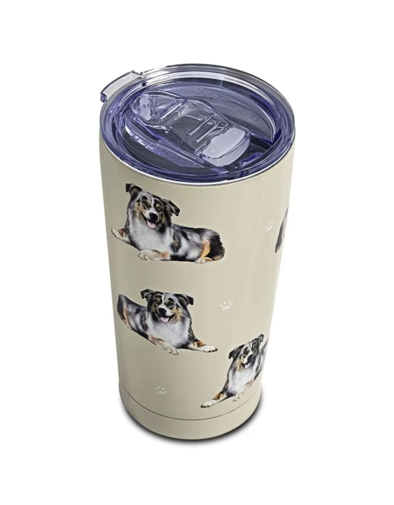 Gobelet Isotherme Personnalisé Berger Australien - Design Exclusif pour Passionnés de Chiens - E&S Pets Accessoires