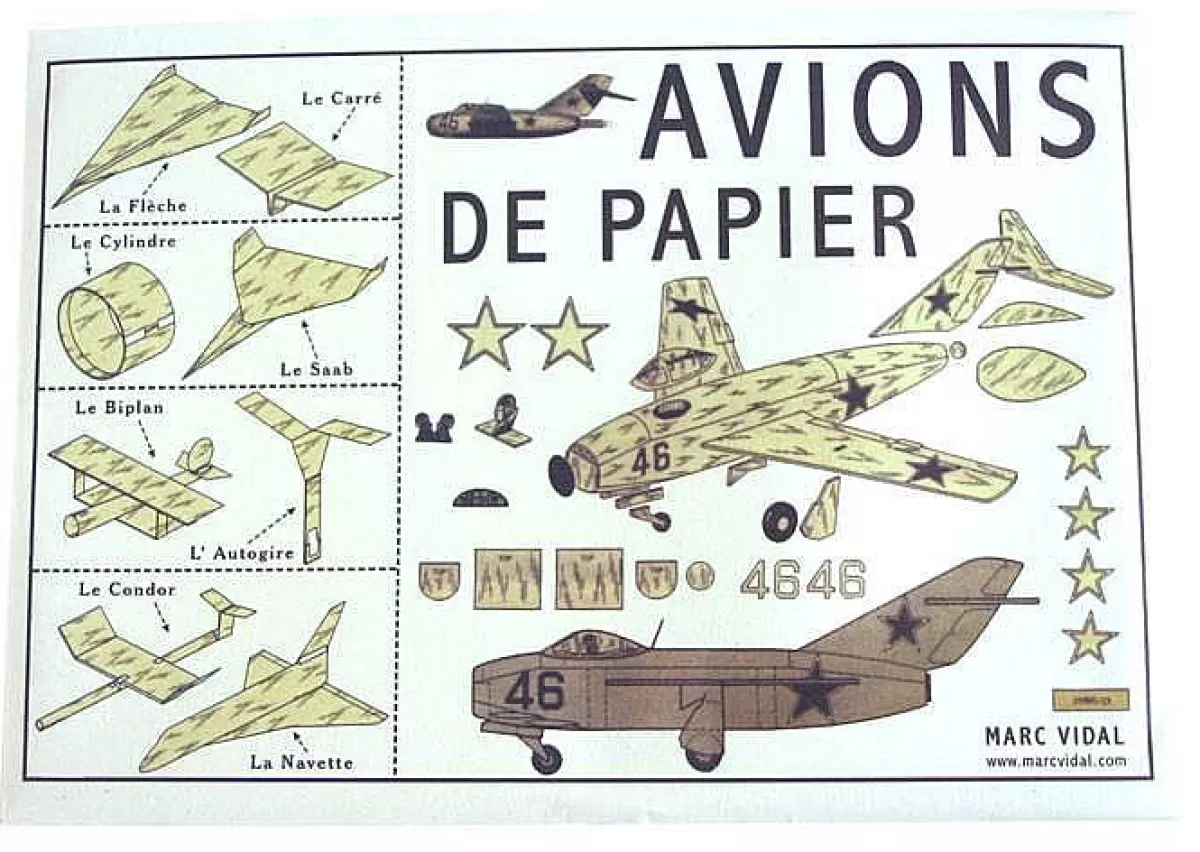 MARC VIDAL｜Avions en Papier à Assembler - Kit Créatif Économique pour Enfants
