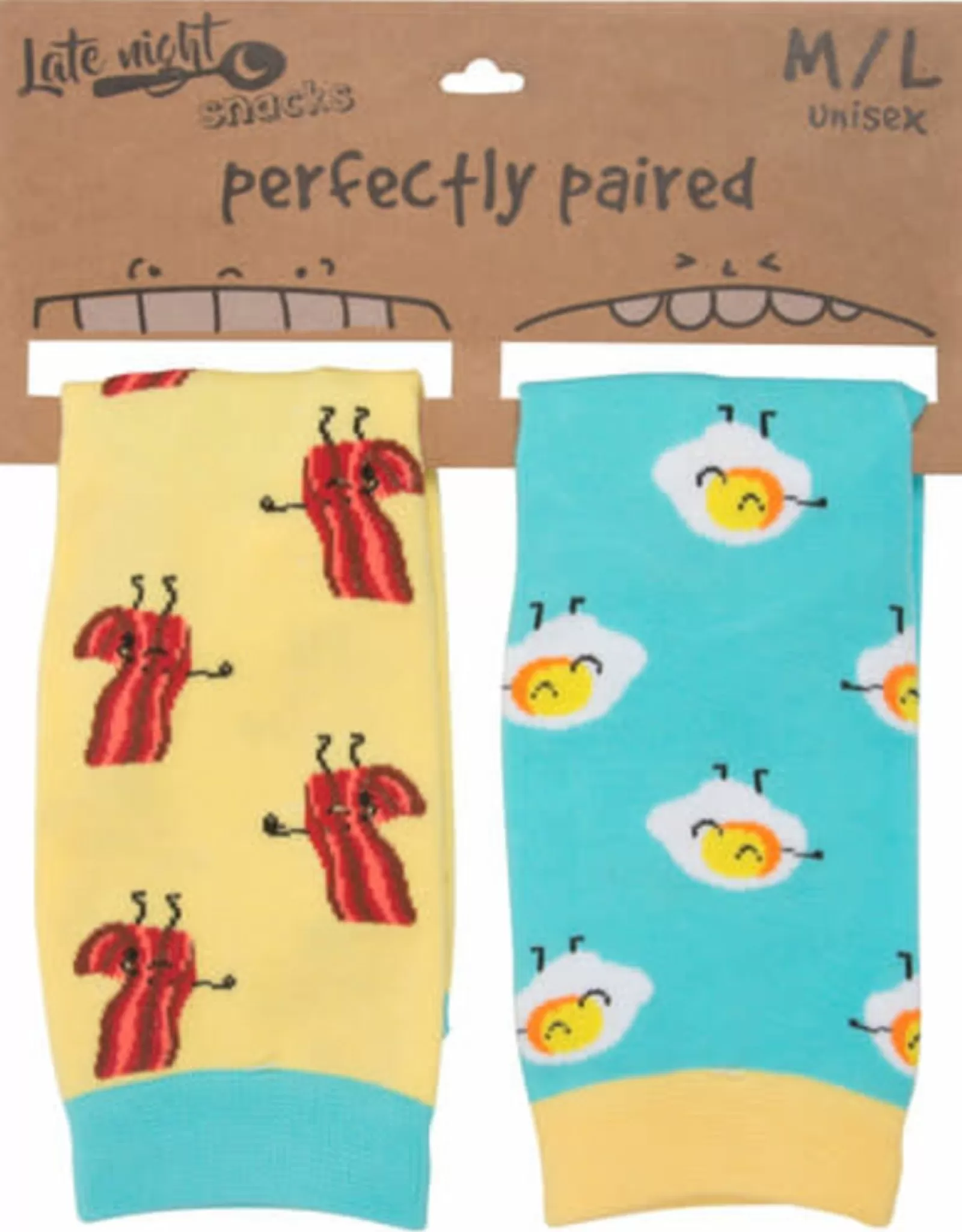 Chaussettes Décalées Bacon et Œufs | Collection PGC - Design Amusant pour Petit-Déjeuner