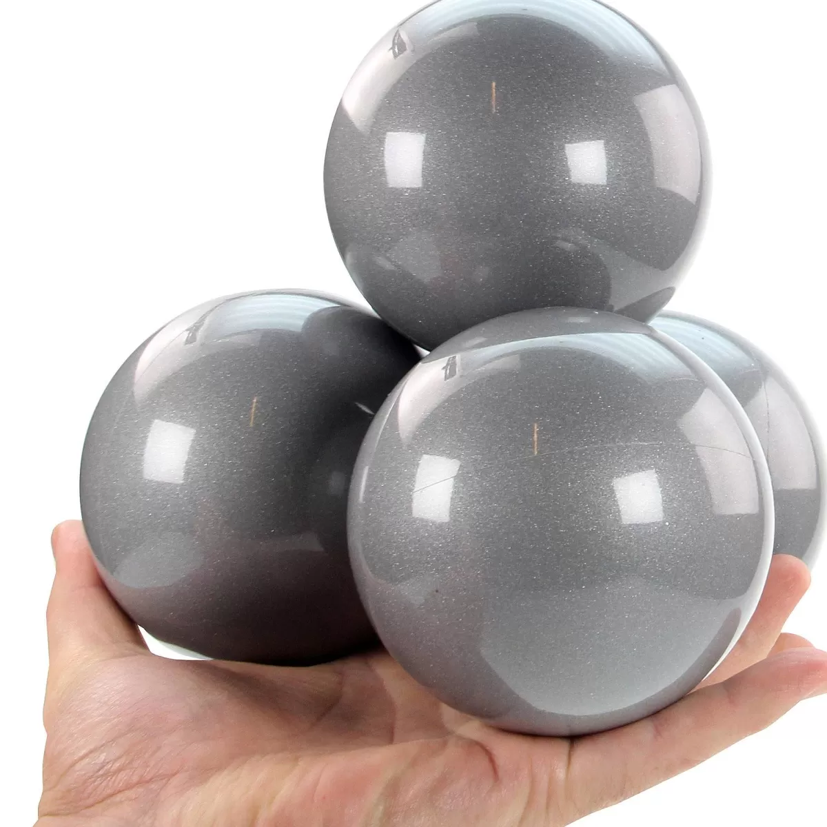 Sphère Scénique OZO Élégante 10cm - Finition Argent Brillant pour Décors Lumineux