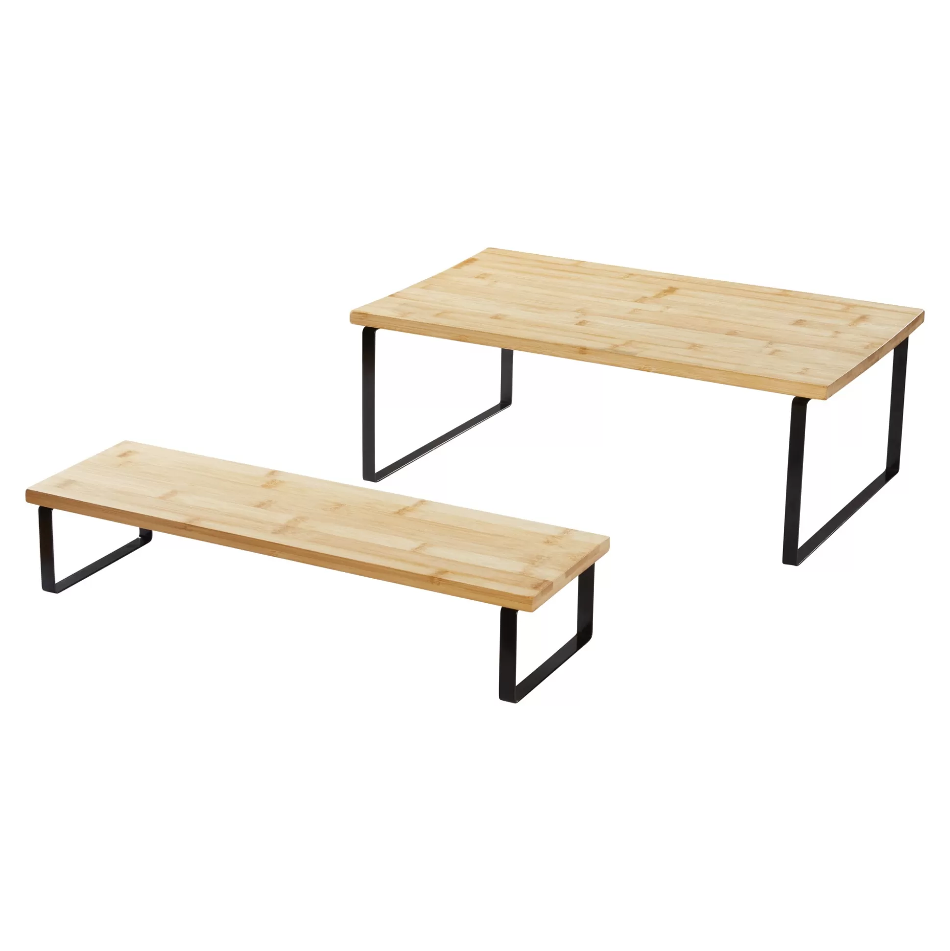 Étagères Roulantes Astucieuses & Plateaux Organiseurs - Collection Naturelle Genialo en Bambou Éco-Responsable pour Cuisine Pratique