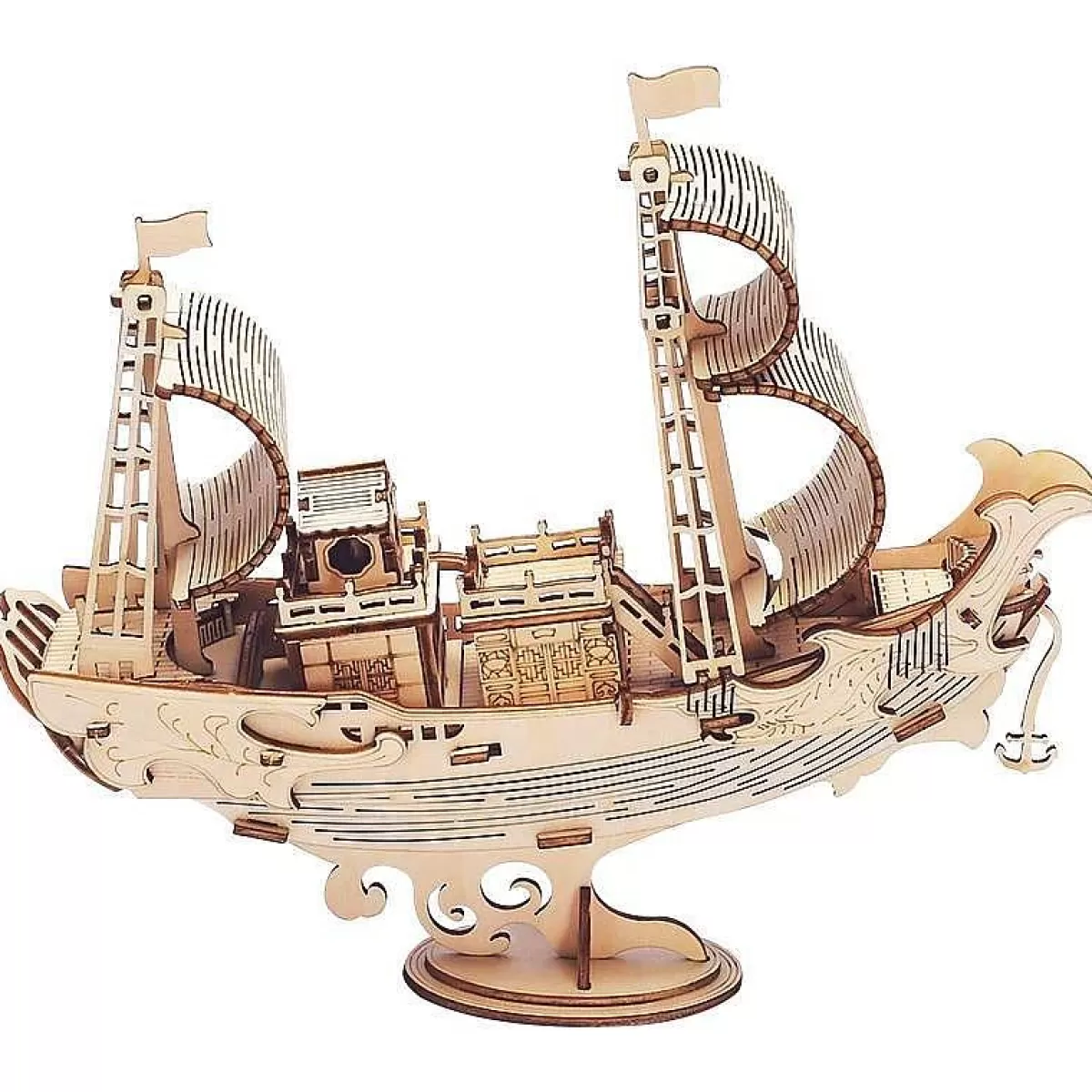 ROBOTIME Maquette Élégante : Bateau Traditionnel Japonais en Kit de Construction - Offre Limitée Collection Exclusive