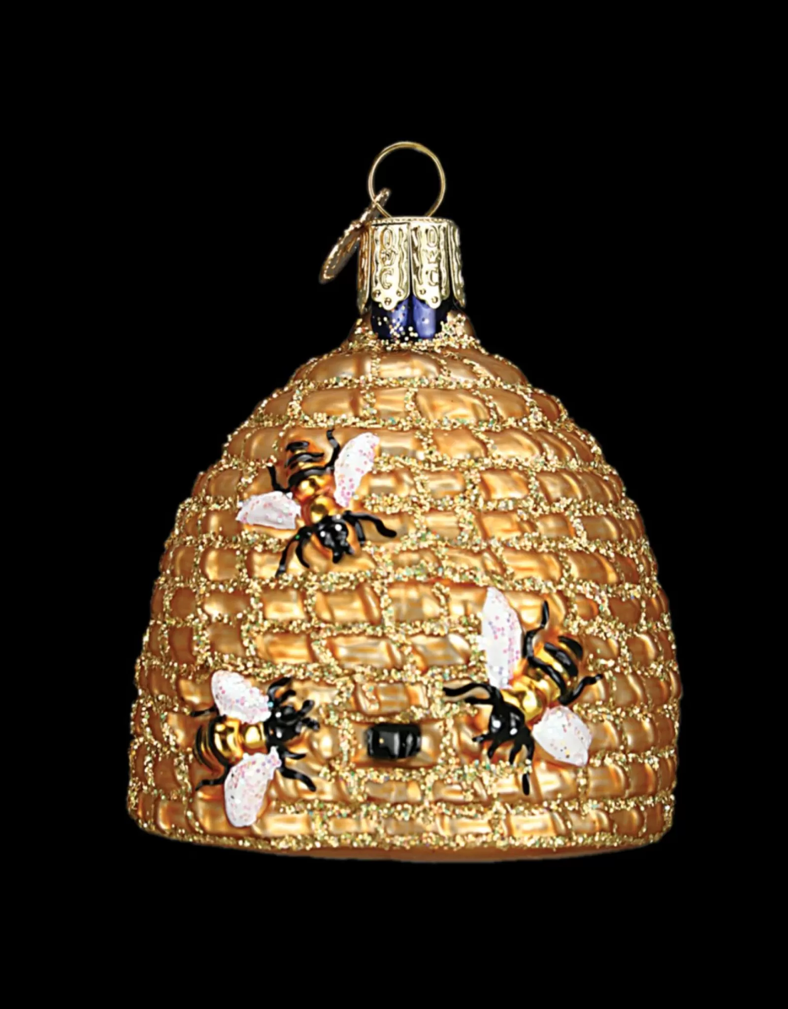 Décoration de Noël Ancien - Ruche Rustique en Osier Artisanal