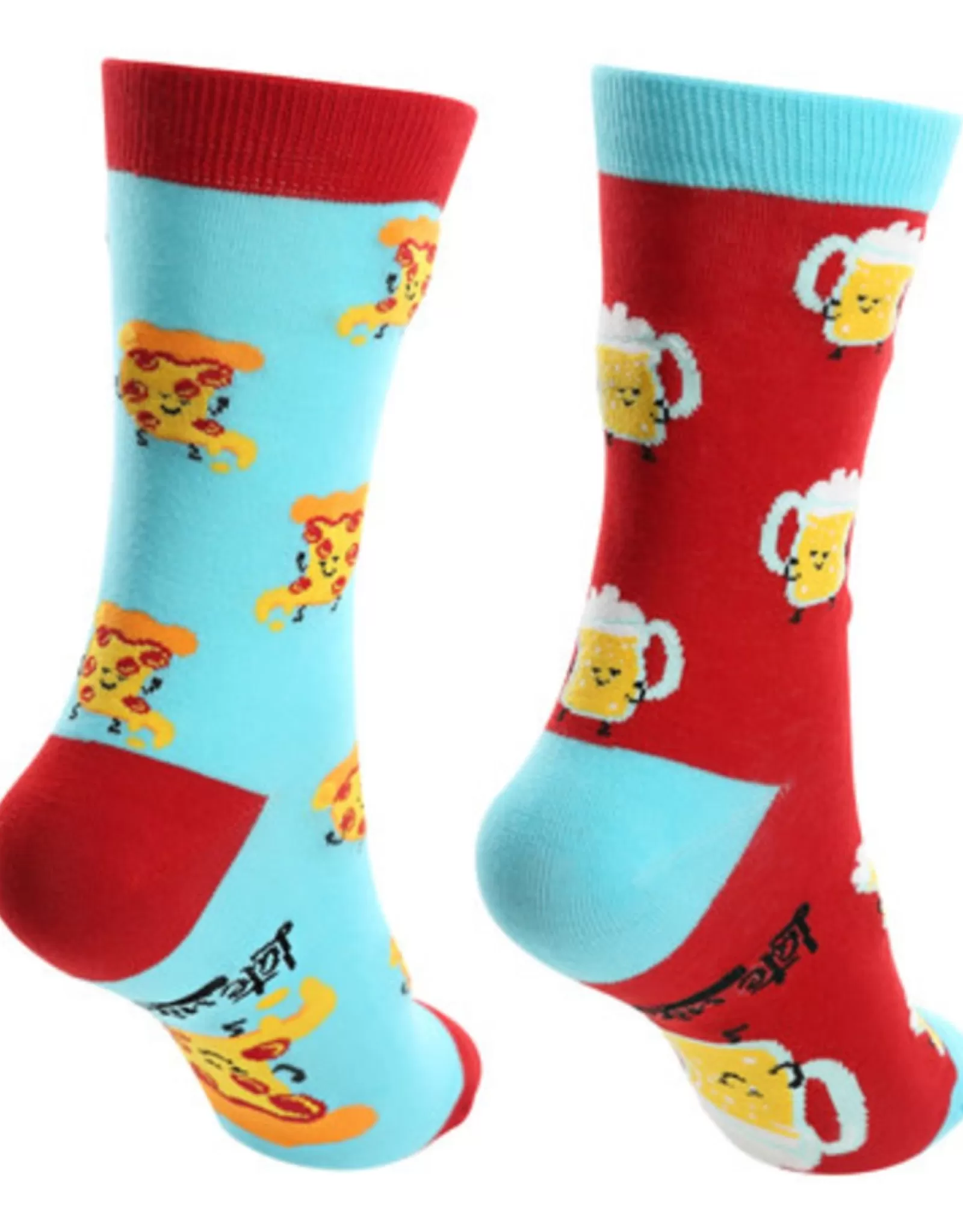 Chaussettes Confortables Bière & Pizza | Design Original pour les Amateurs de Grignotage - Collection PGC Édition Spéciale