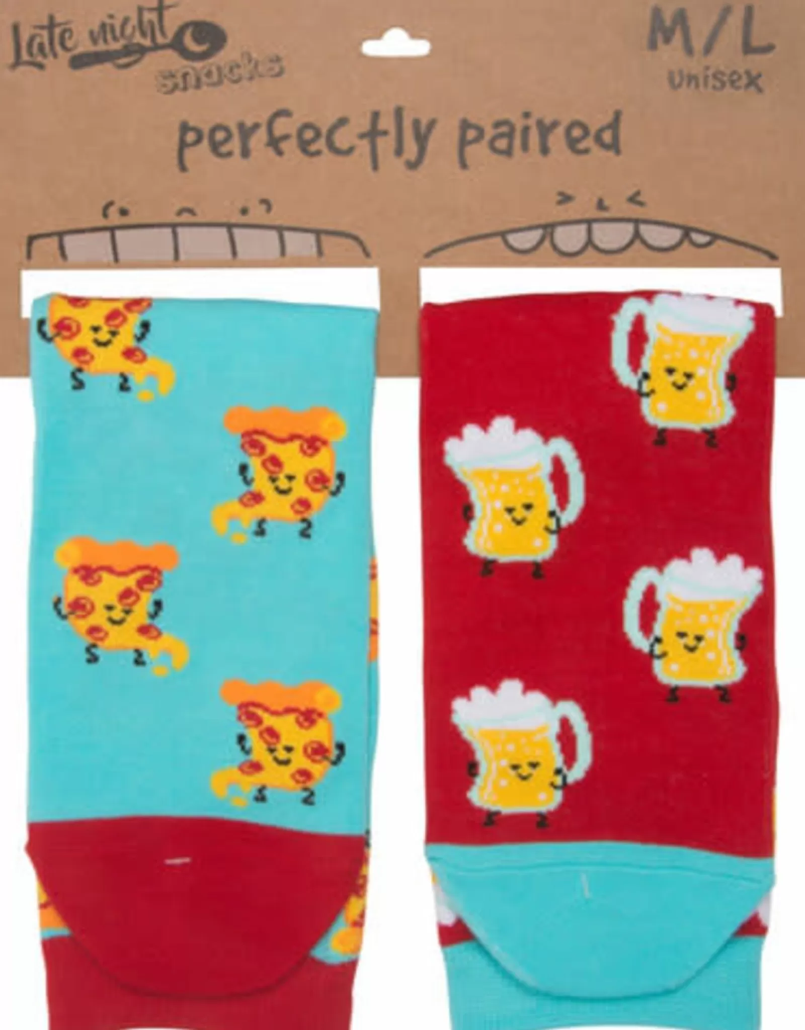 Chaussettes Confortables Bière & Pizza | Design Original pour les Amateurs de Grignotage - Collection PGC Édition Spéciale