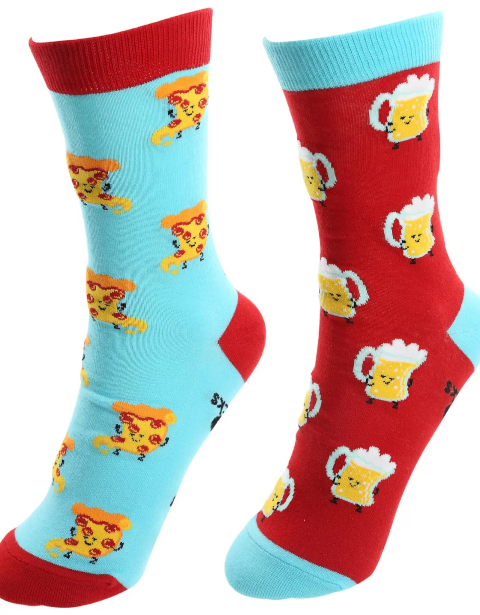 Chaussettes Confortables Bière & Pizza | Design Original pour les Amateurs de Grignotage - Collection PGC Édition Spéciale