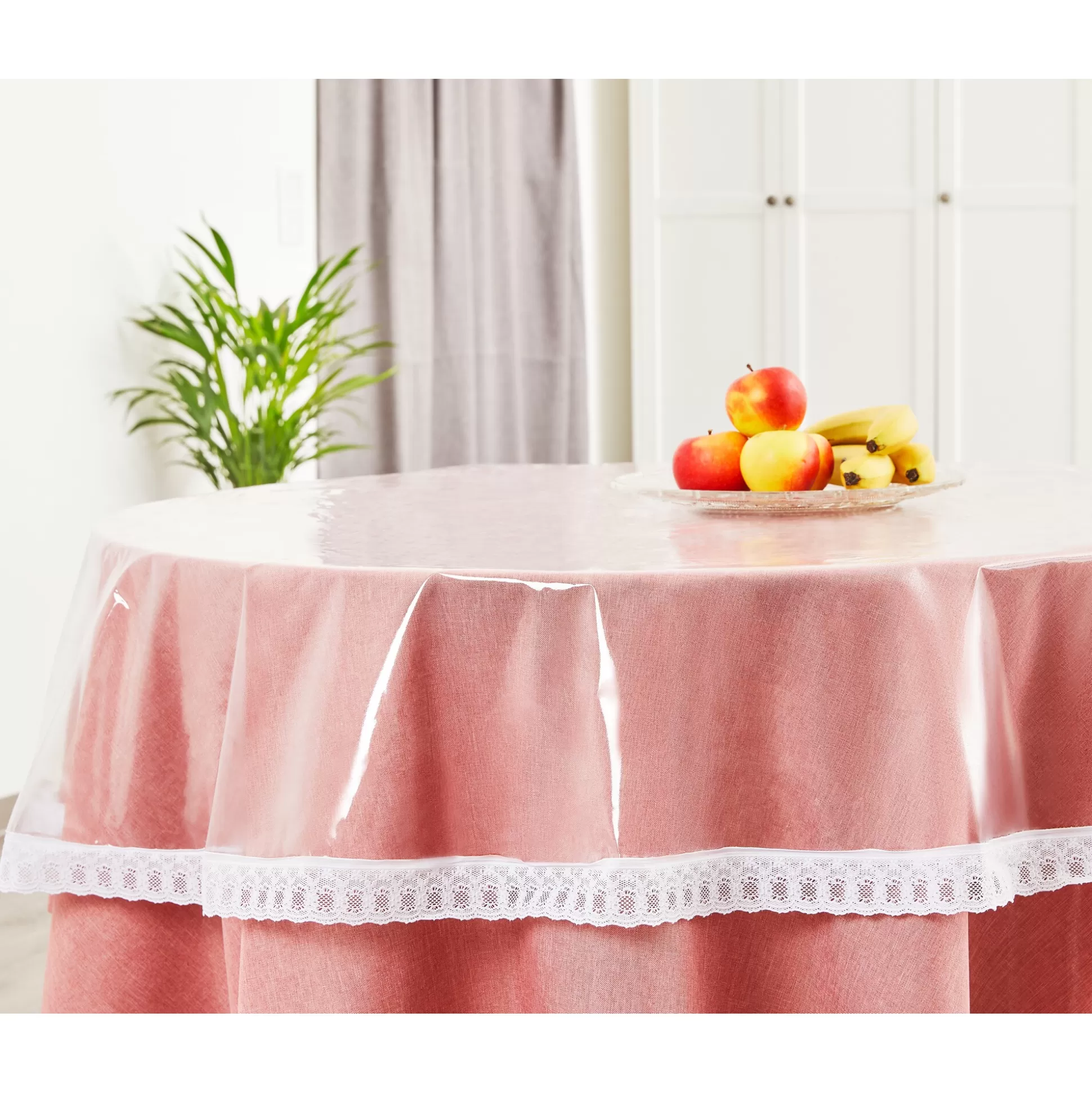 Protège-nappe rond élégant Viva Domo - Housse de protection circulaire 120 cm pour tables

(：，，，)
