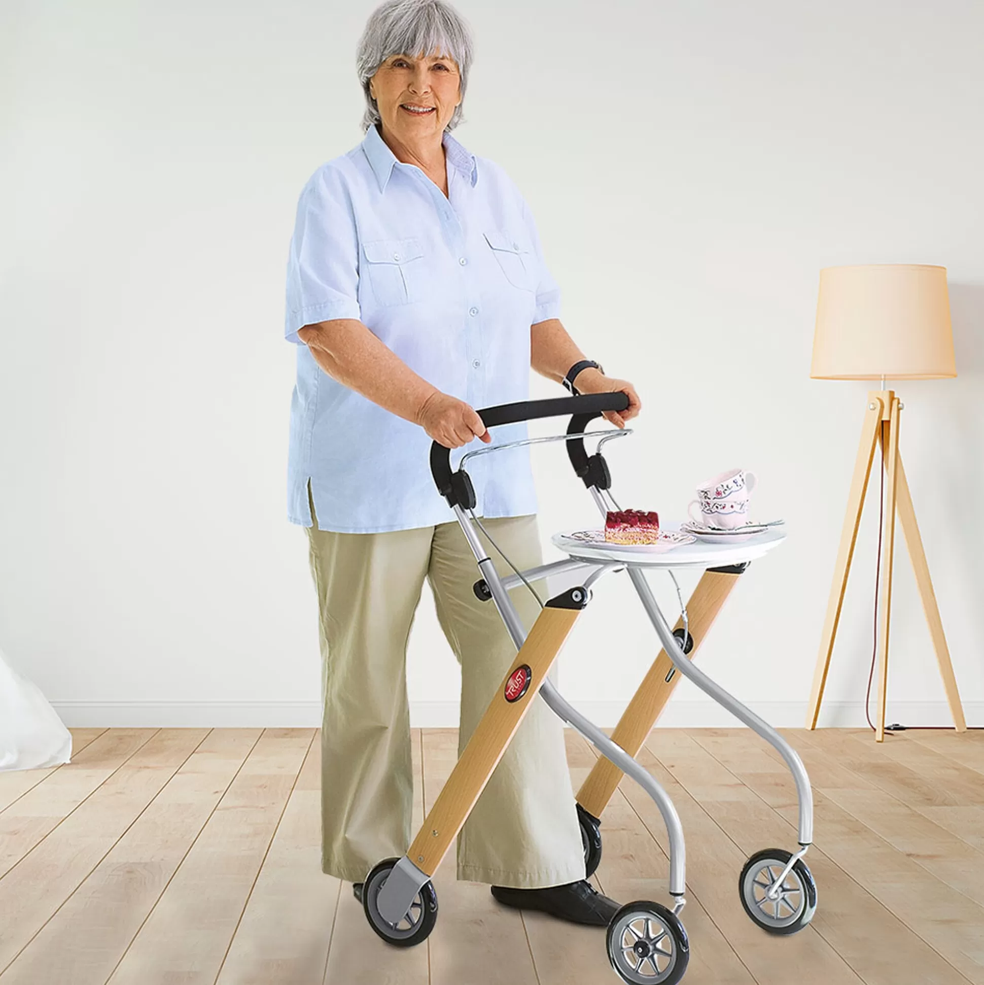 Rollateur d'Intérieur Léger avec Poignées Ergonomiques - Confort Optimal pour Déplacements Domestiques
