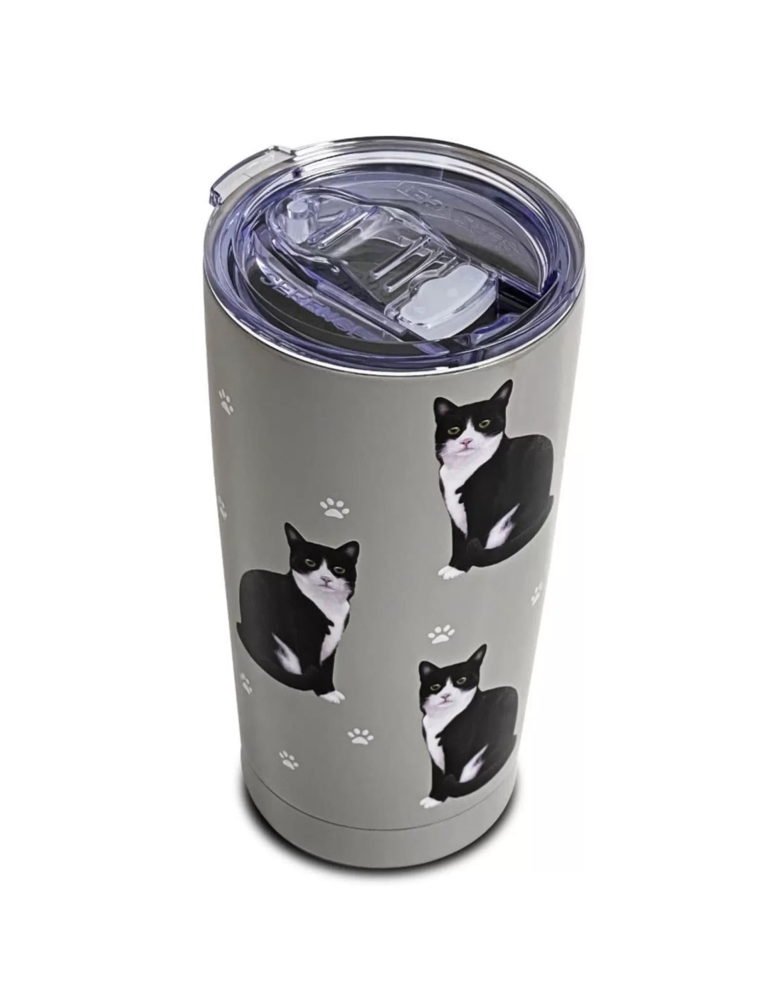 Gobelet Isotherme Chat Noir et Blanc - Design Unique pour Animaux de Compagnie par E&S Pets