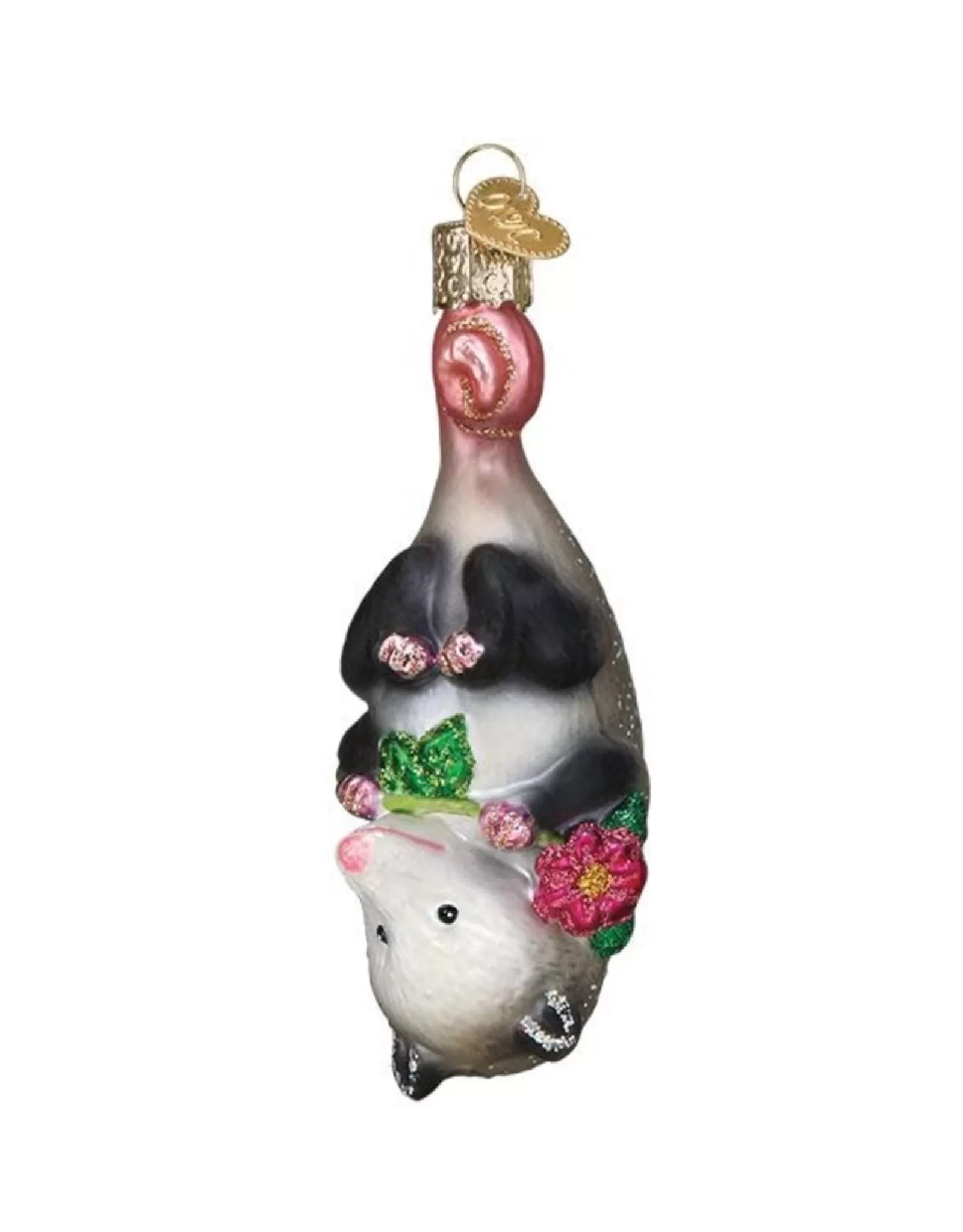 Décoration Murale Opossum Fleuri - Ornement Élégant de Noël du Monde Ancien