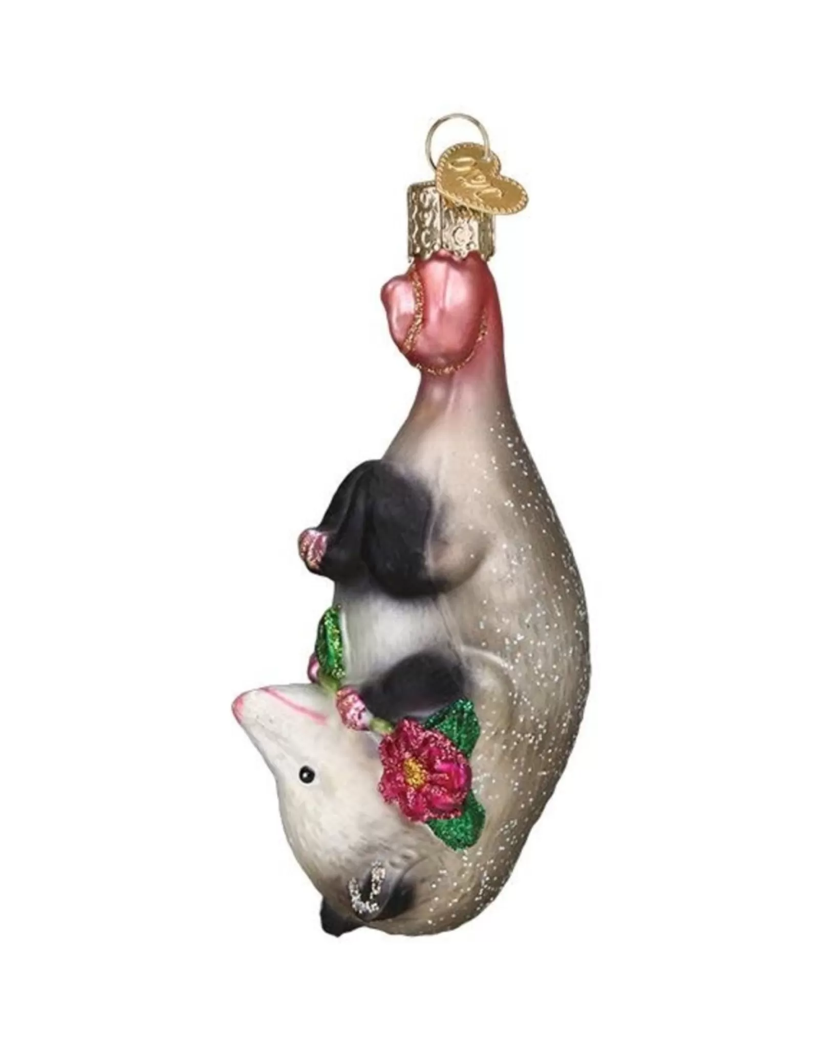 Décoration Murale Opossum Fleuri - Ornement Élégant de Noël du Monde Ancien