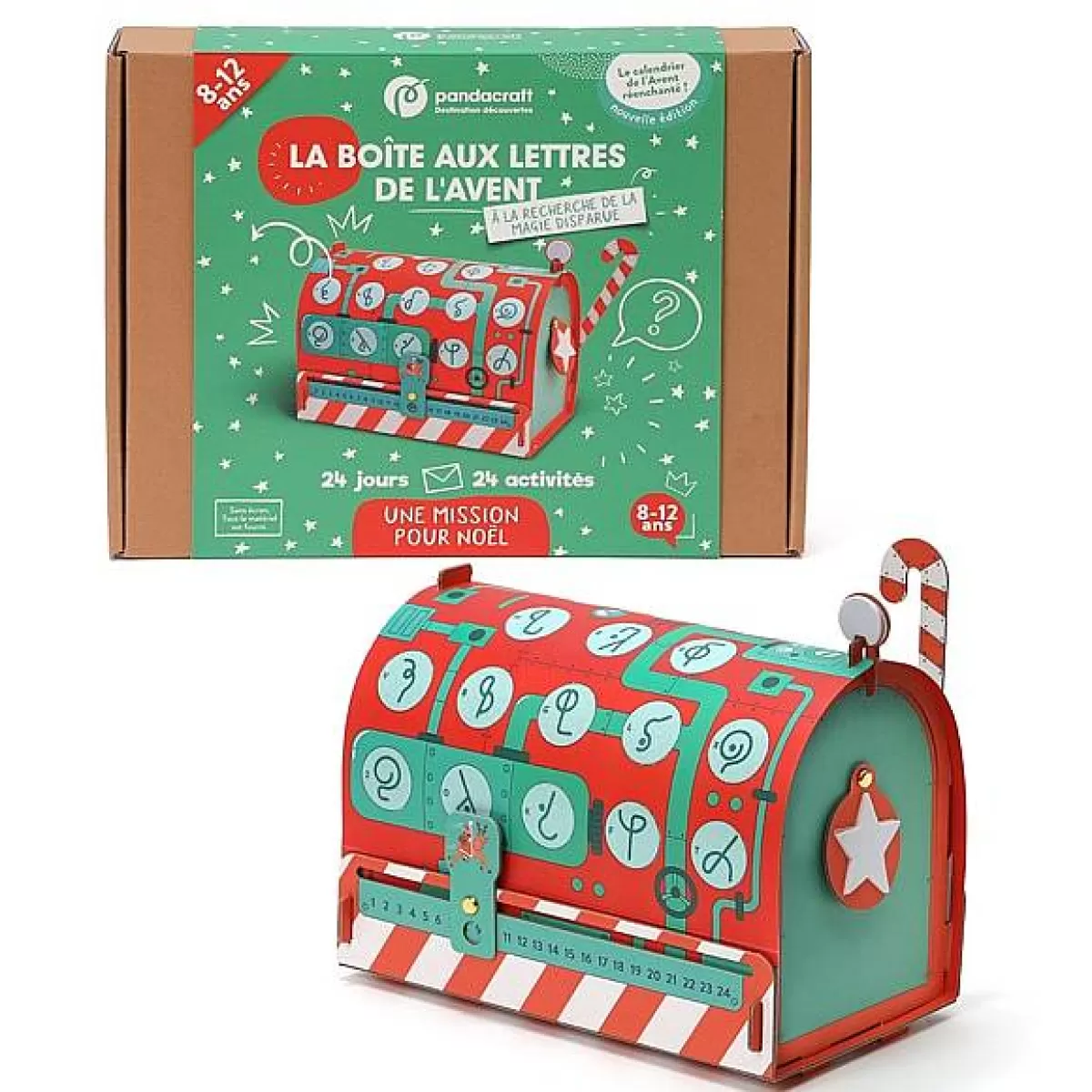 Calendrier Courrier Magique de l'Avent Pandacraft - Kit Créatif Éducatif pour Enfants 

Émerveillement Quotidien : Boîte aux Lettres Interactive avec Surprises Ludiques (Édition Limitée Hiver 2024)