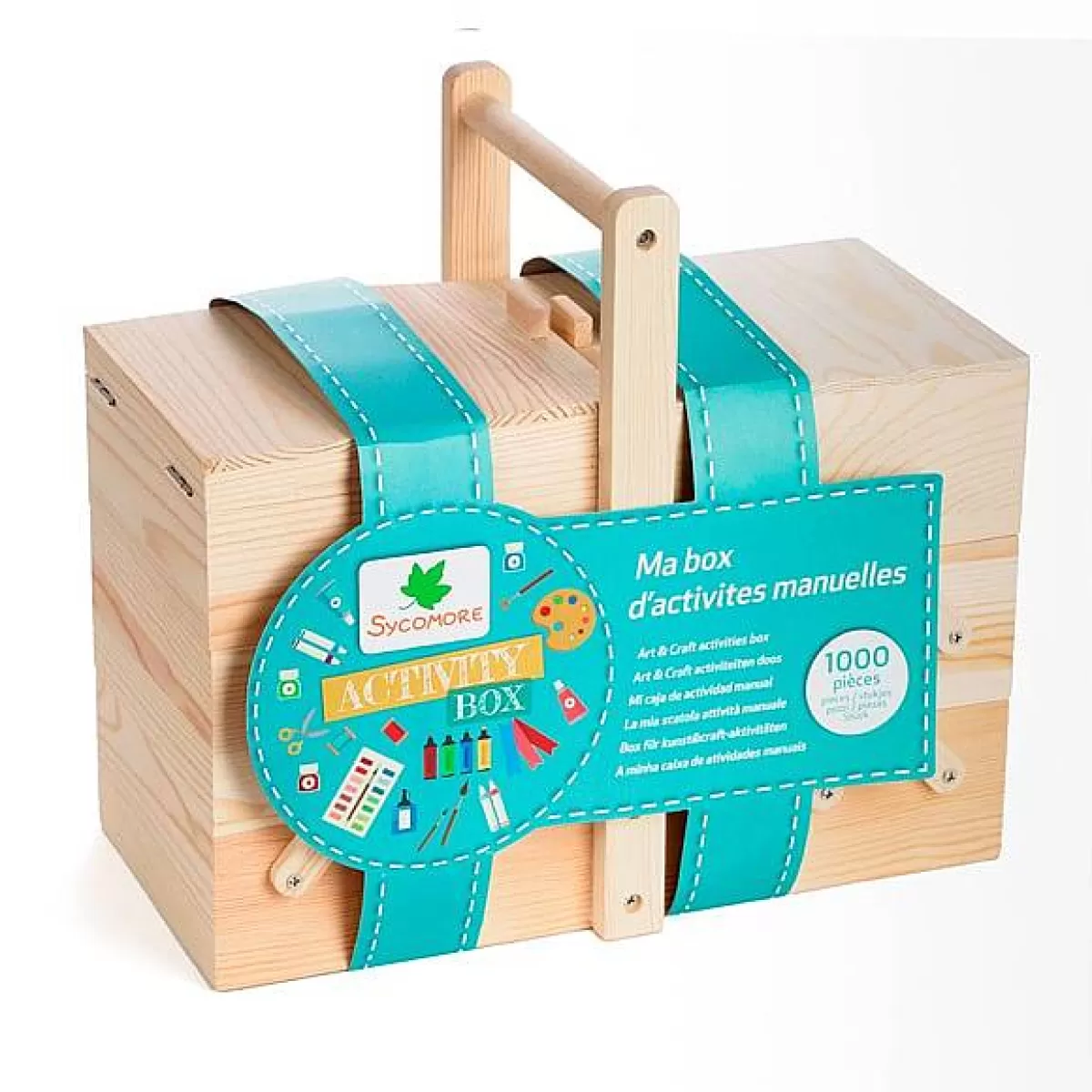 Écrin Artisanal en Sycomore pour Loisirs Créatifs - Boîte à Outils Bois Éco-responsable