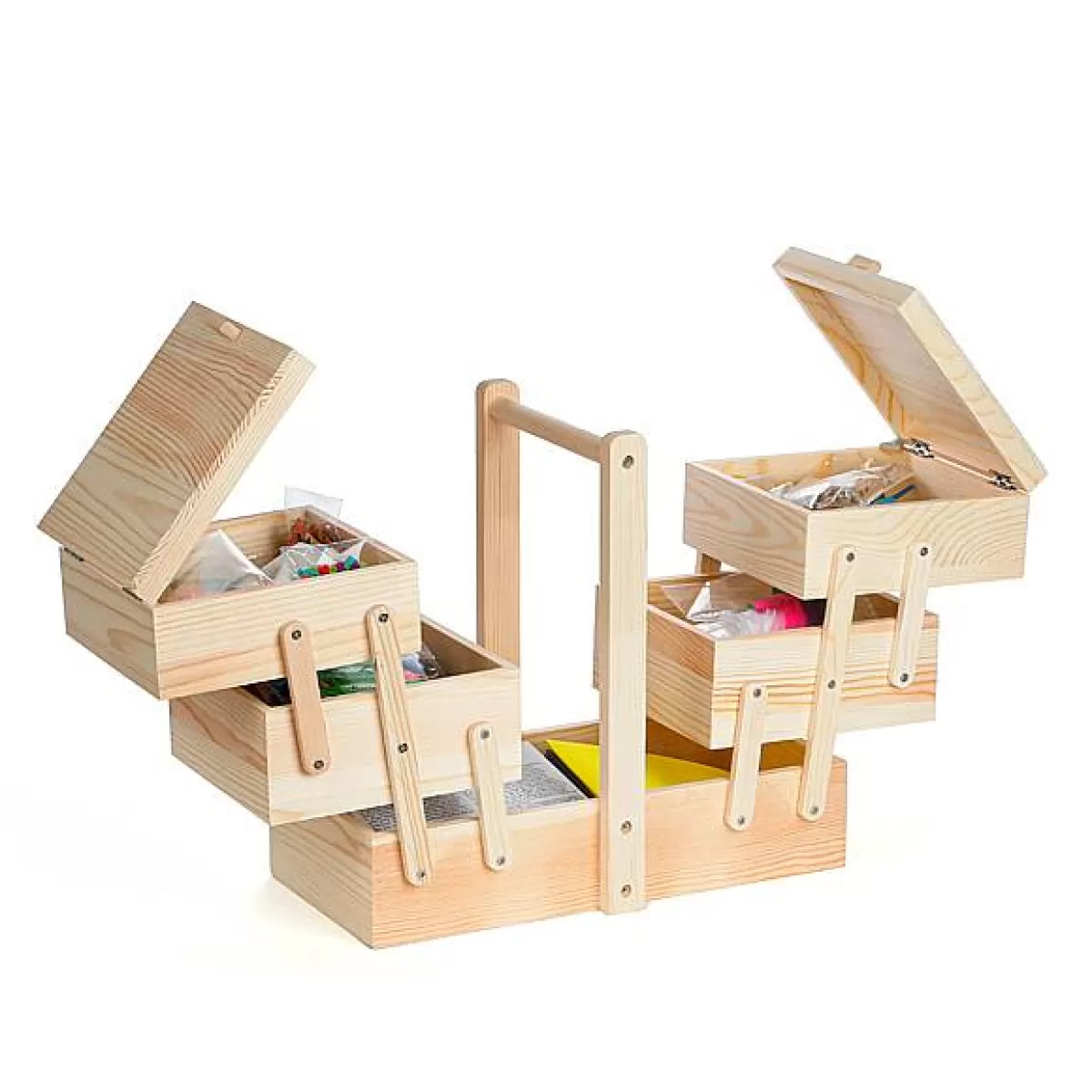 Écrin Artisanal en Sycomore pour Loisirs Créatifs - Boîte à Outils Bois Éco-responsable