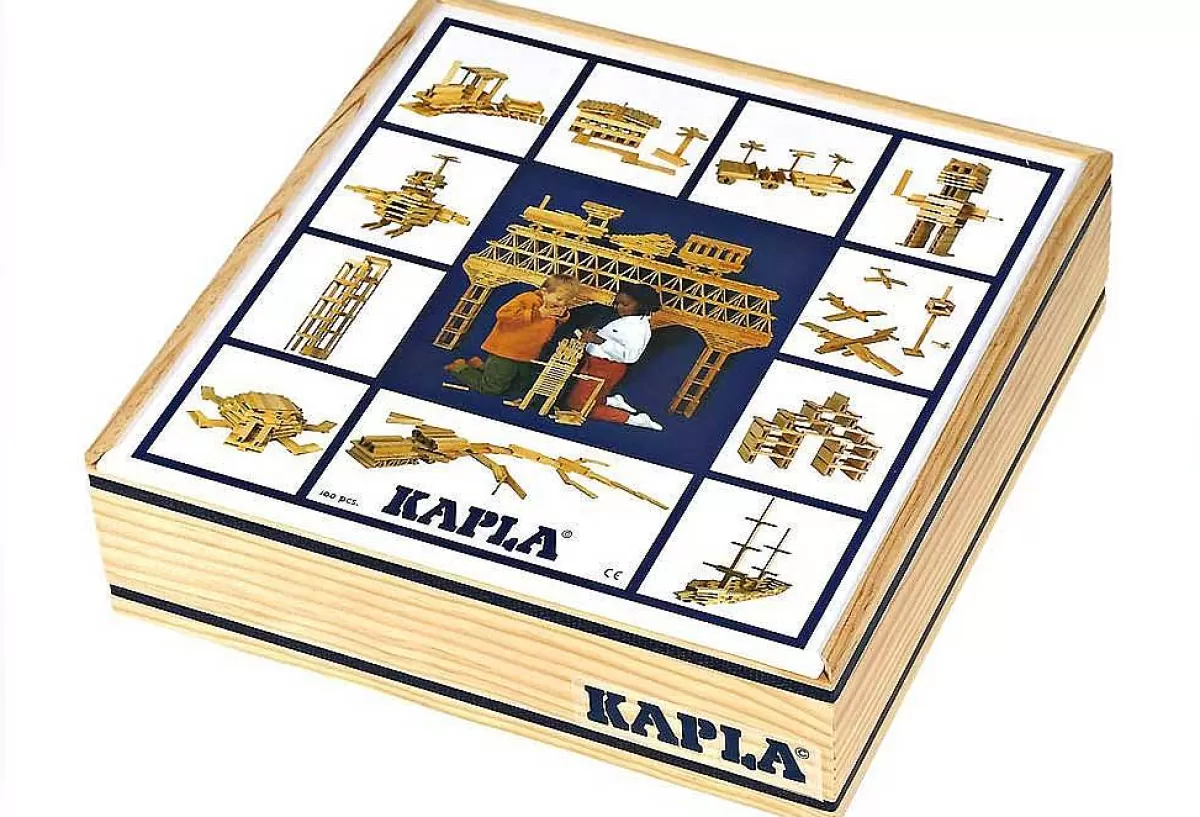 KAPLA Jeu de Construction Créatif - 100 Planchettes Naturelles en Promotion