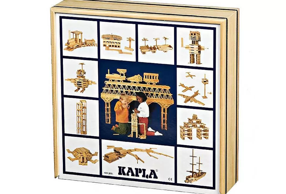 KAPLA Jeu de Construction Créatif - 100 Planchettes Naturelles en Promotion