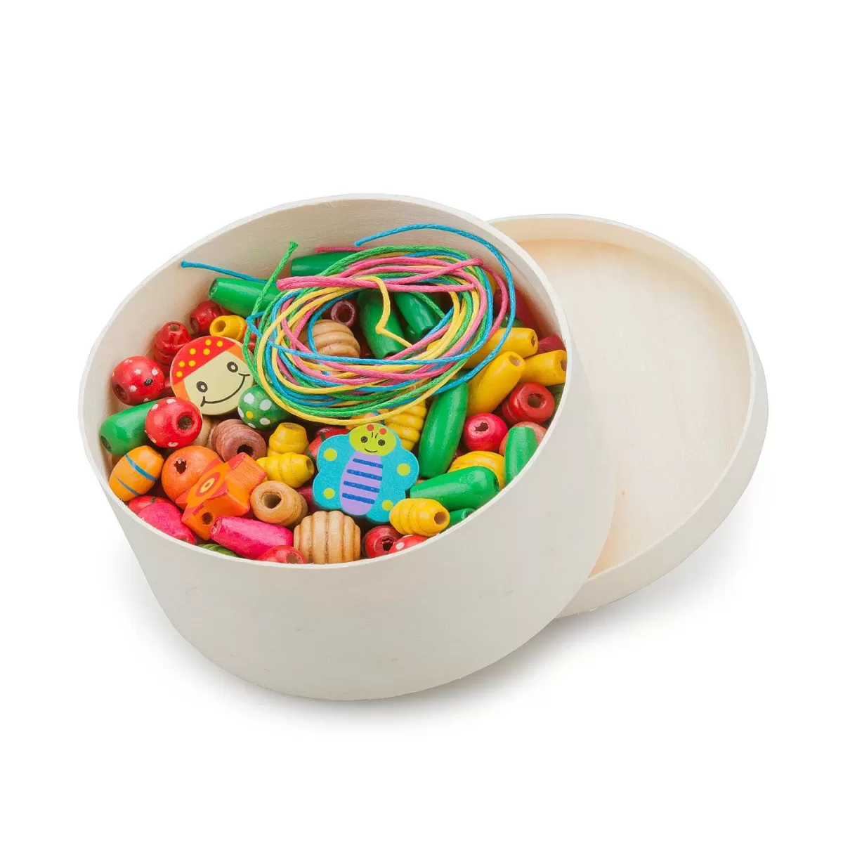 Perles en Bois à Enfiler - Jouet Éducatif 100g pour Enfants (Marque New Classic Toys) - Créez des Moments Ludiques à Prix Doux