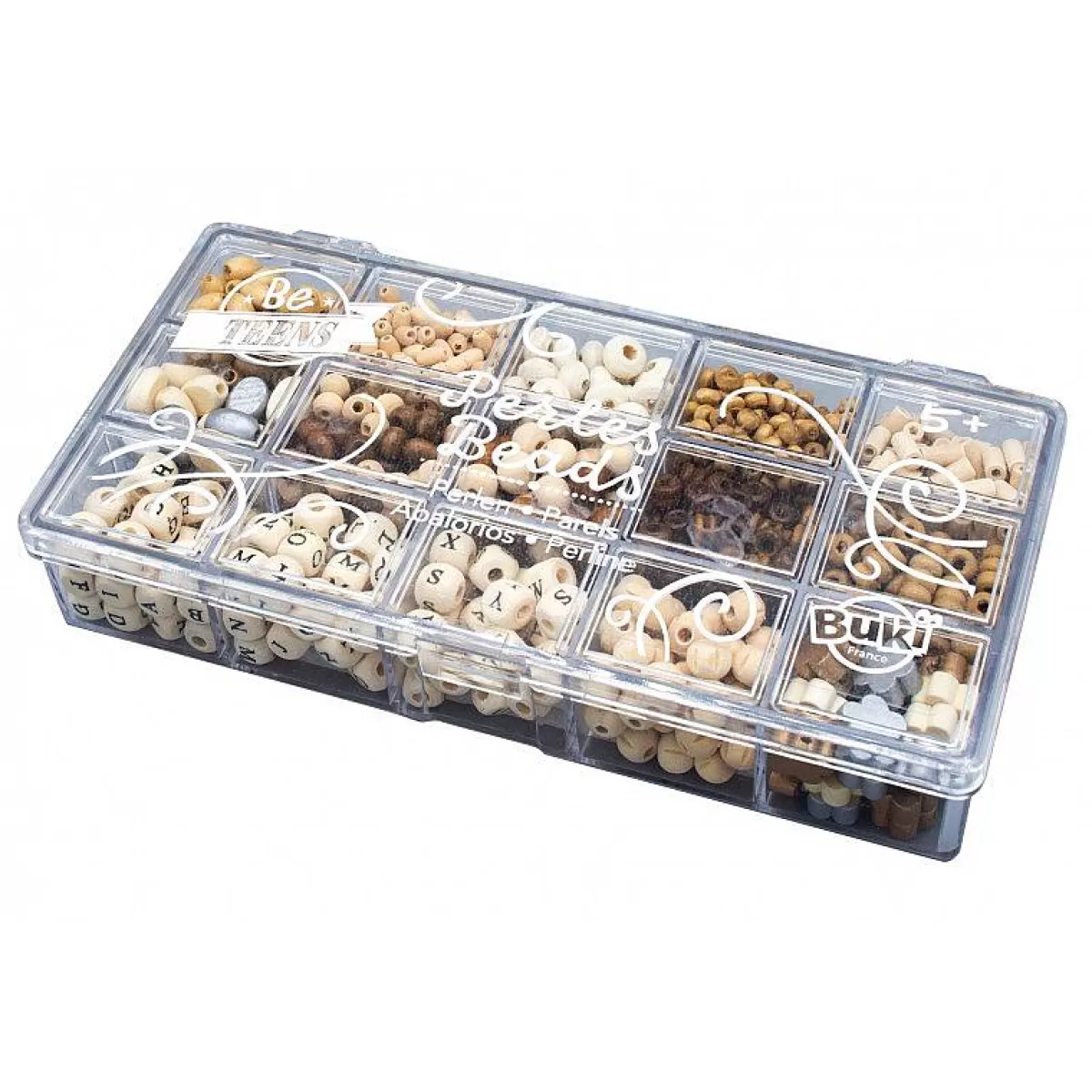 Édition Limitée Buki : Coffret Exclusif de Perles Artisanales en Bois Massif - Promotion Éclair 24H Seulement !