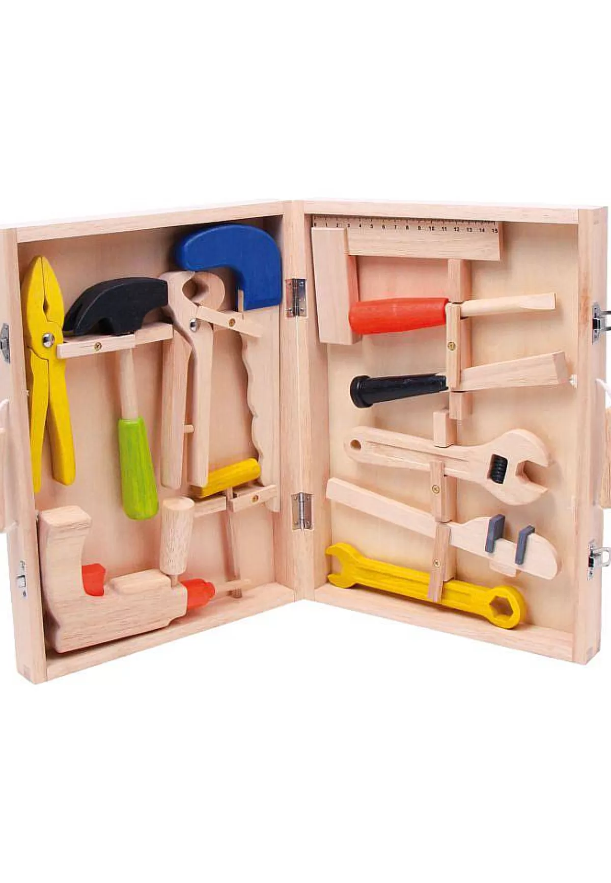 Promotion Exclusive : Coffret d'Outillage en Bois Massif pour Jeunes Bricoleurs - Fabrication Artisanale Allemande