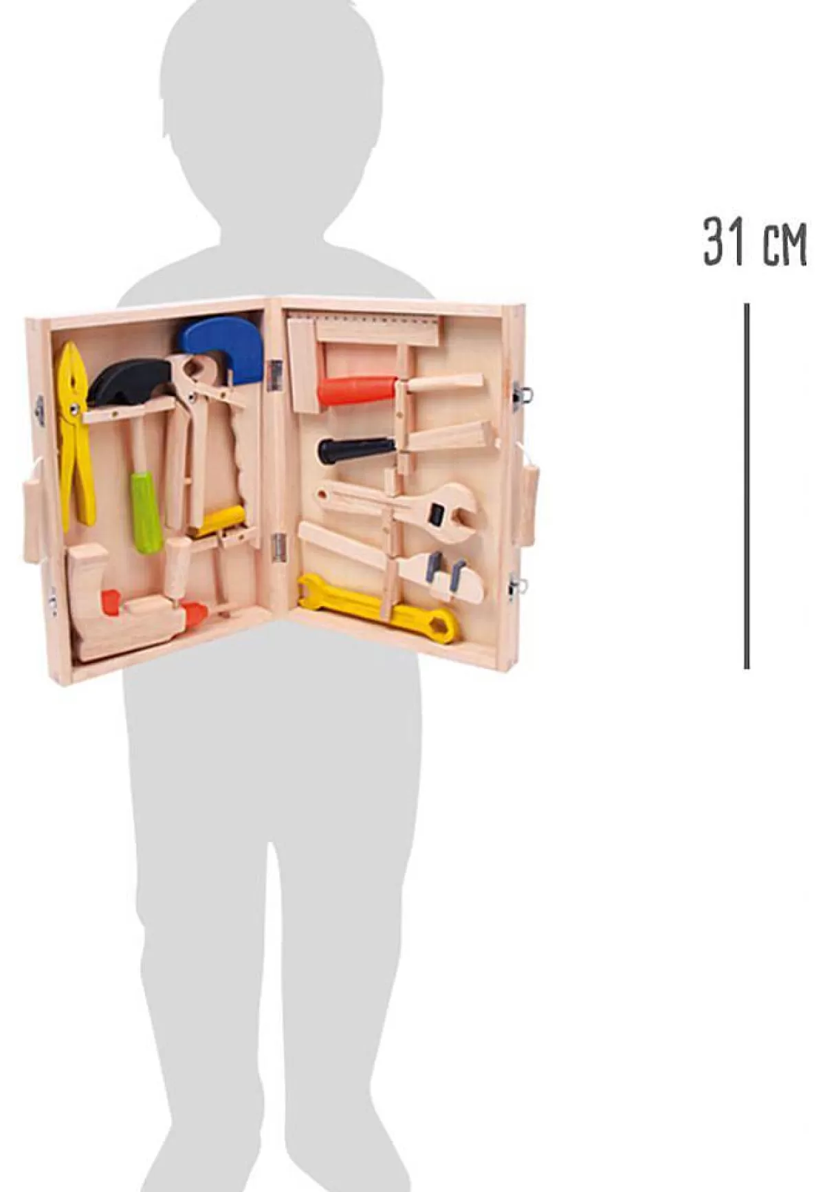 Promotion Exclusive : Coffret d'Outillage en Bois Massif pour Jeunes Bricoleurs - Fabrication Artisanale Allemande