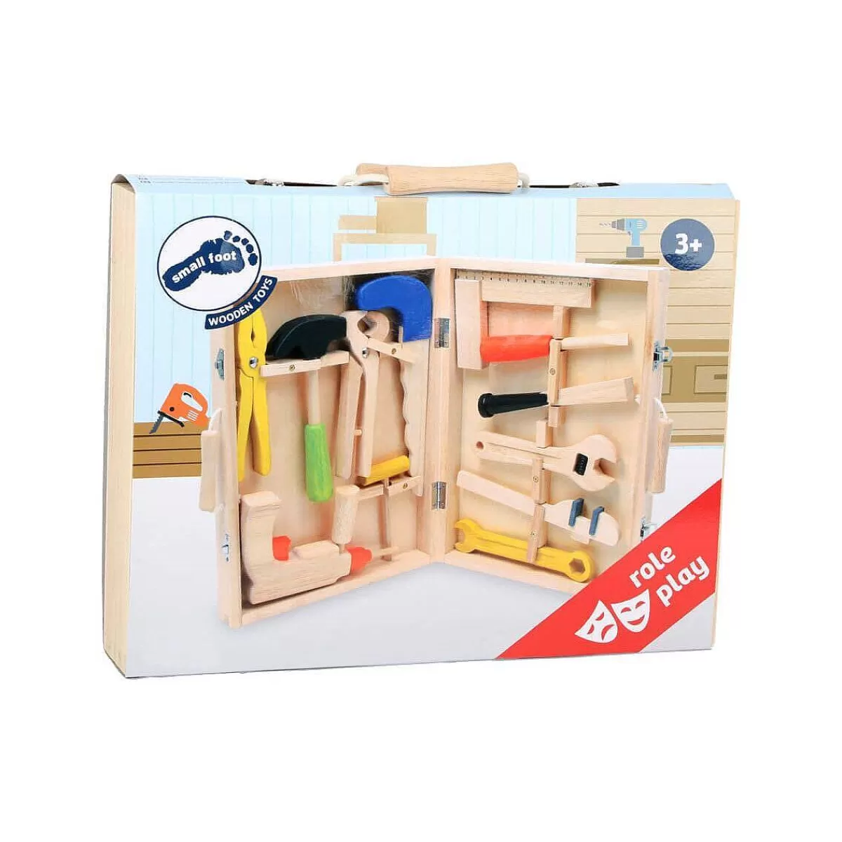 Promotion Exclusive : Coffret d'Outillage en Bois Massif pour Jeunes Bricoleurs - Fabrication Artisanale Allemande