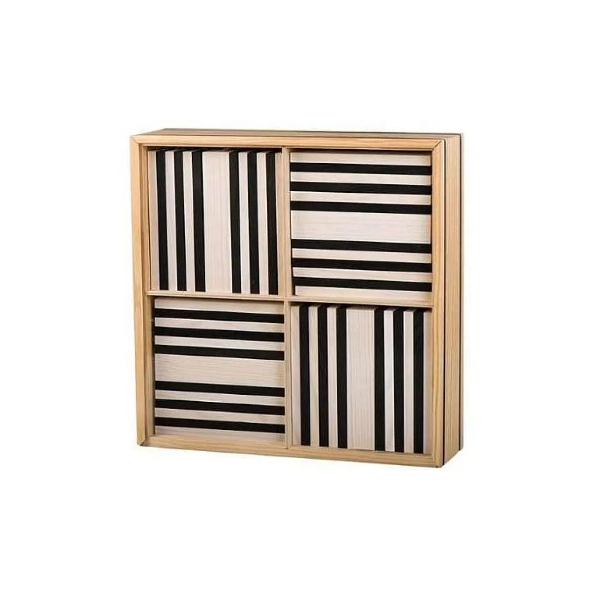 Coffret Créatif Kapla 100 Planchettes - 50 Blanches & 50 Noires - Édition Limité | Jeu de Construction en Bois pour Enfants et Adultes