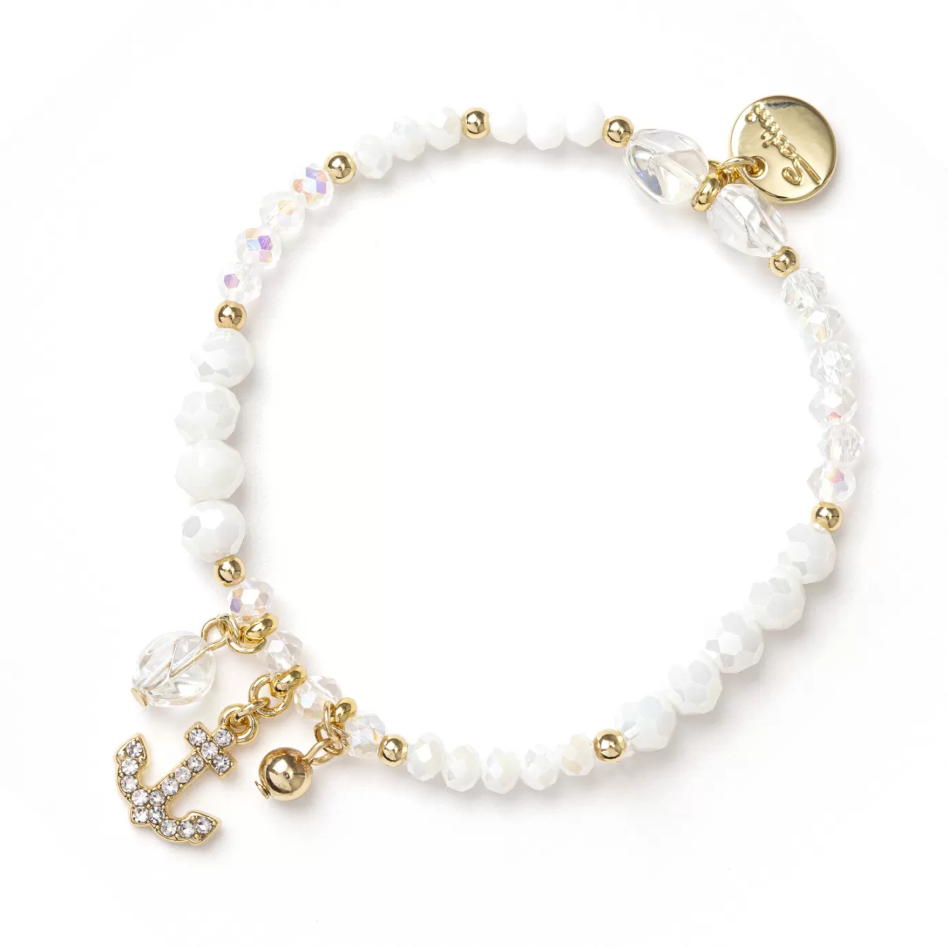 Bracelet Marin Souple avec Pendentif Ancre - Inspiration Exotique Bora Bora (Collection Sodini)