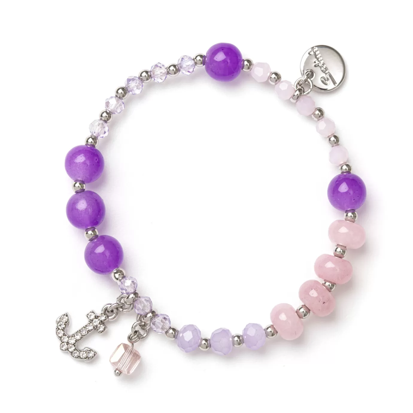 Bracelet Marin Souple avec Pendentif Ancre - Inspiration Exotique Bora Bora (Collection Sodini)