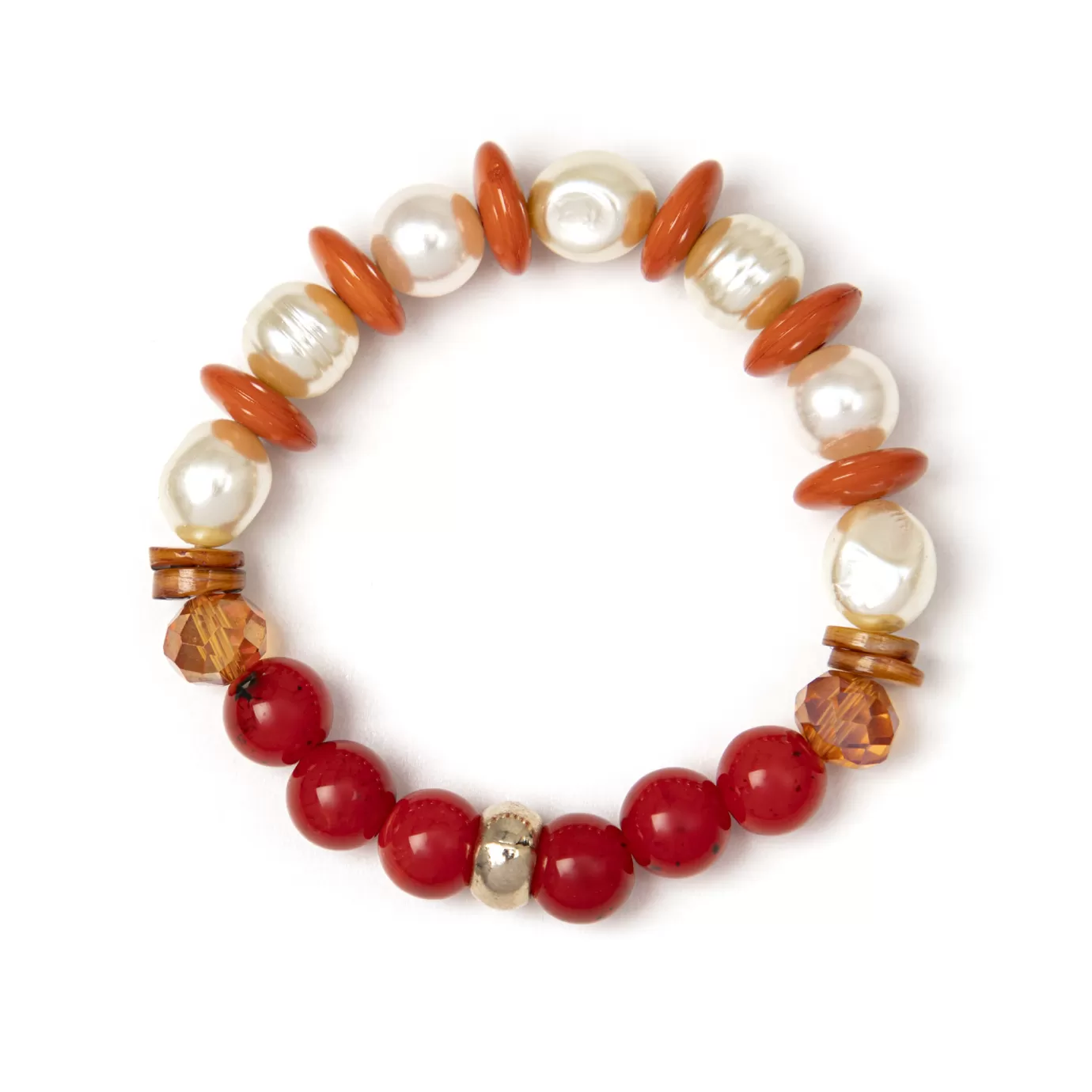 Bracelet Élastique Sodini - Perles Délicates et Boucles d'Essence, Création Bohème Intemporelle