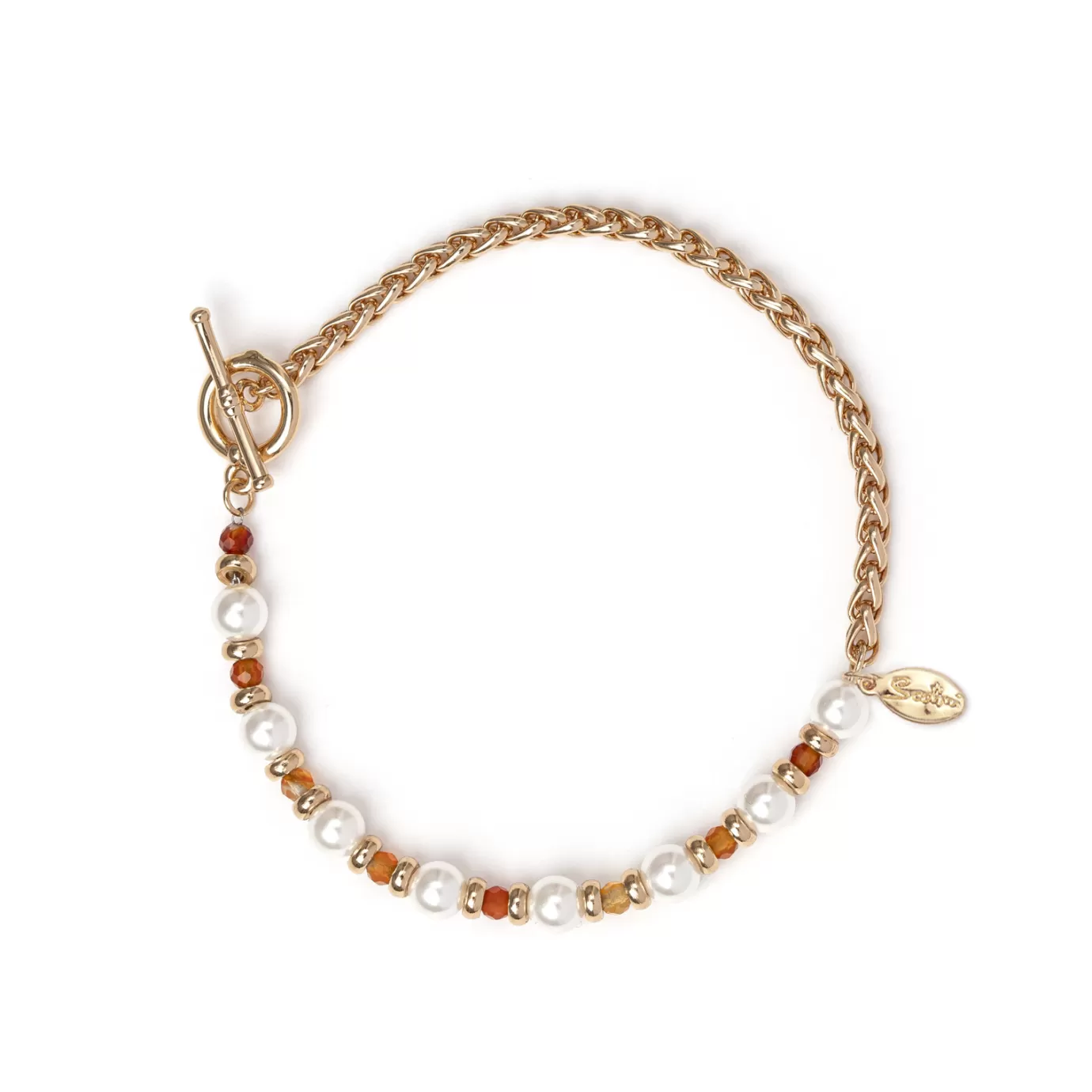 Bracelet Artisanal Épis de Blé & Perles de Bali - Création Exclusive Fissi & Sodini