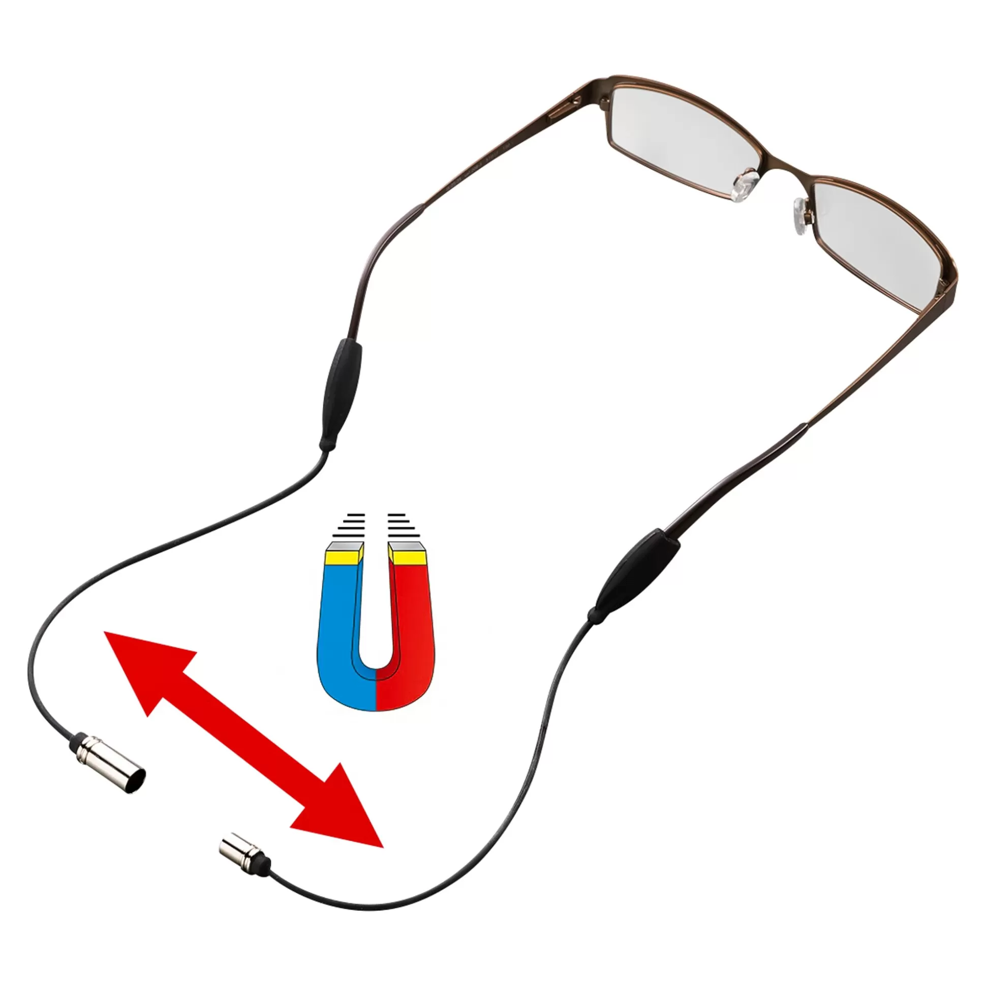 Sangle Magnétique Confortable pour Lunettes - Fixation Sécurisée et Design Ergonomique