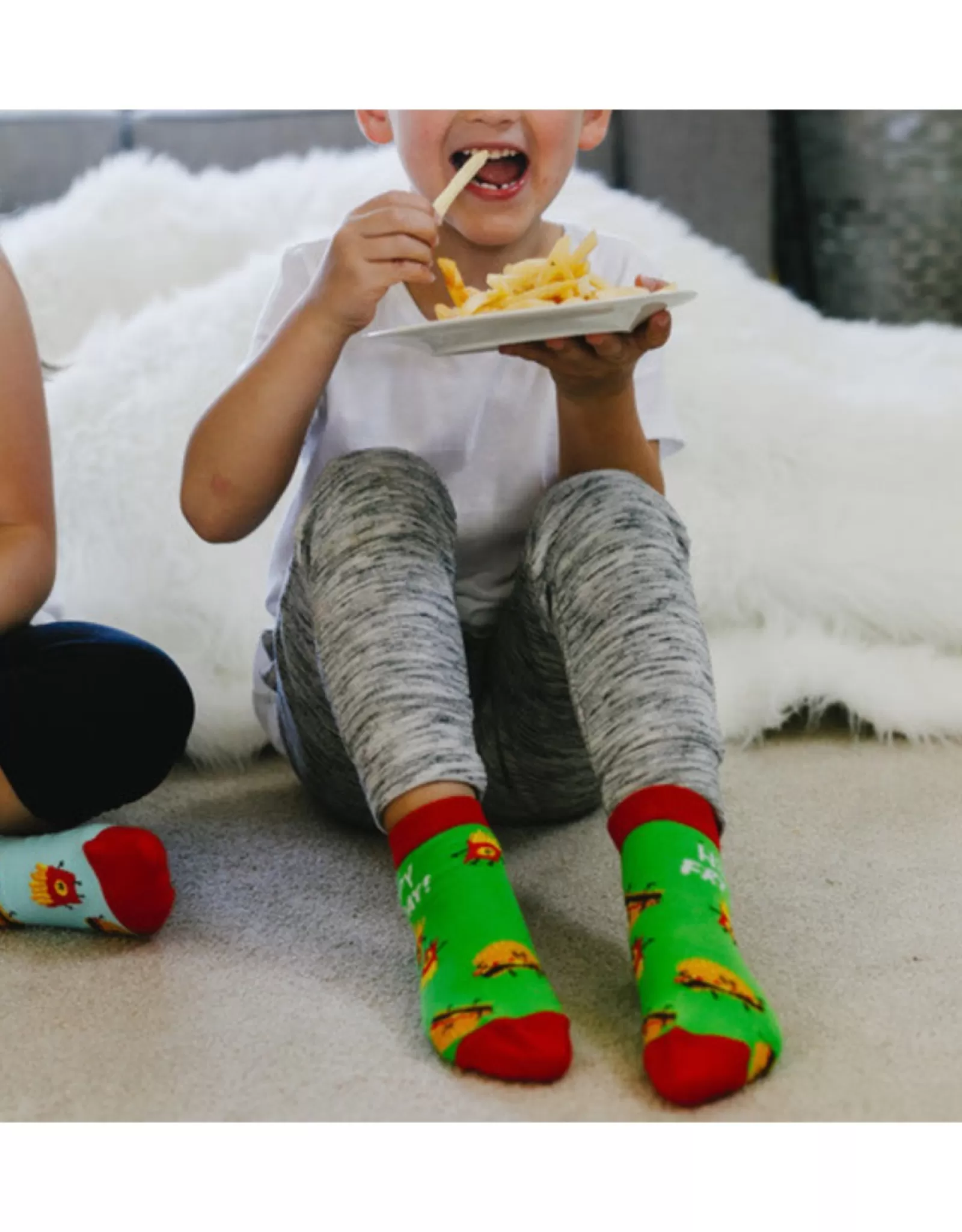 Chaussettes Tendances Burger & Frites pour Ados - Style Décontracté et Branché