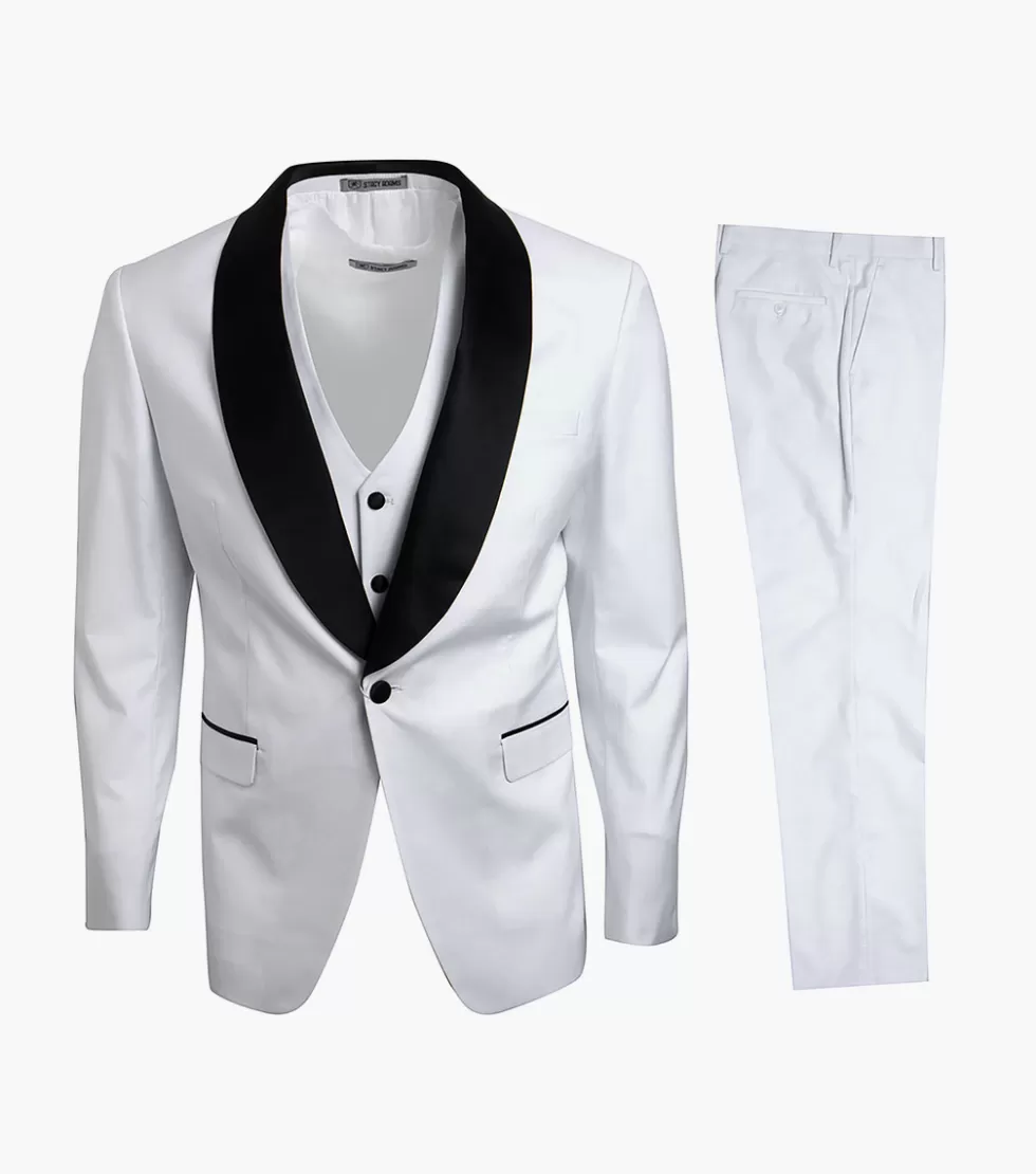 Chaussures Homme Calloway en Cuir Blanc Éclatant - Collection Stacy Adams Édition Exclusive