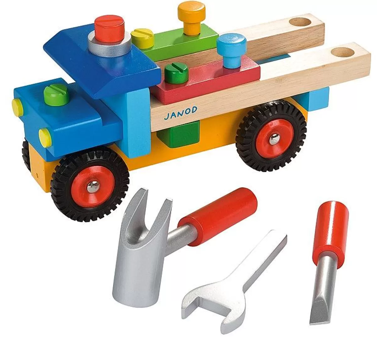 Janod - Camion à Outils Éducatif en Bois | Jeu de Construction Ludique (En Promo)