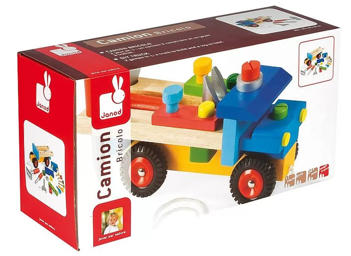Janod - Camion à Outils Éducatif en Bois | Jeu de Construction Ludique (En Promo)